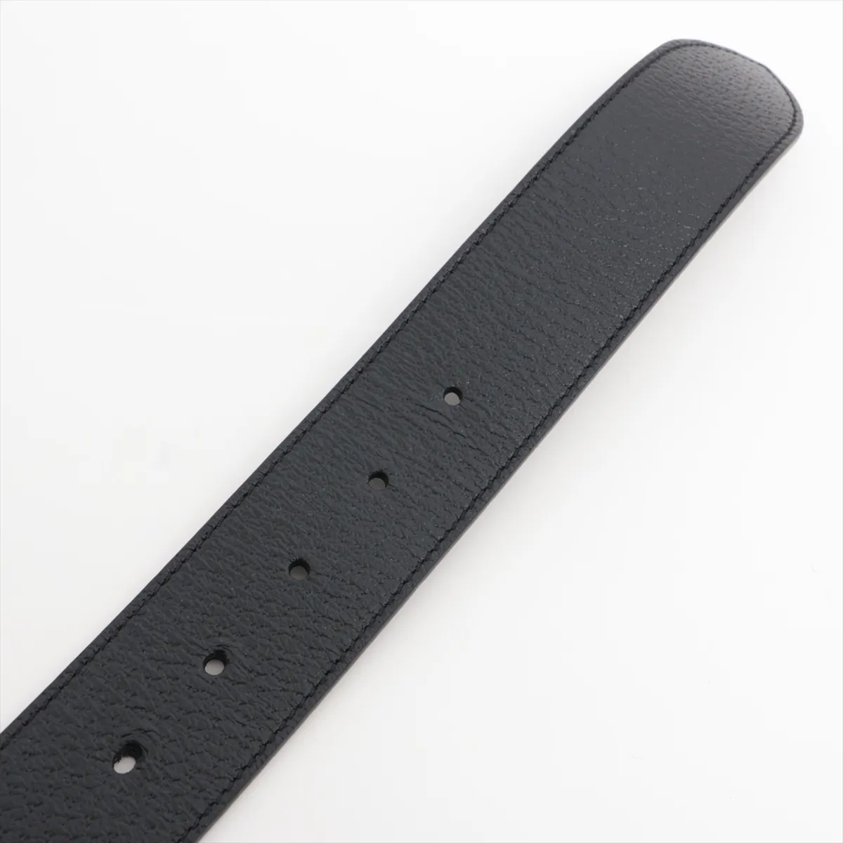 406831 Double G Belt 110 Leather x GP Black x Gold — view 3
