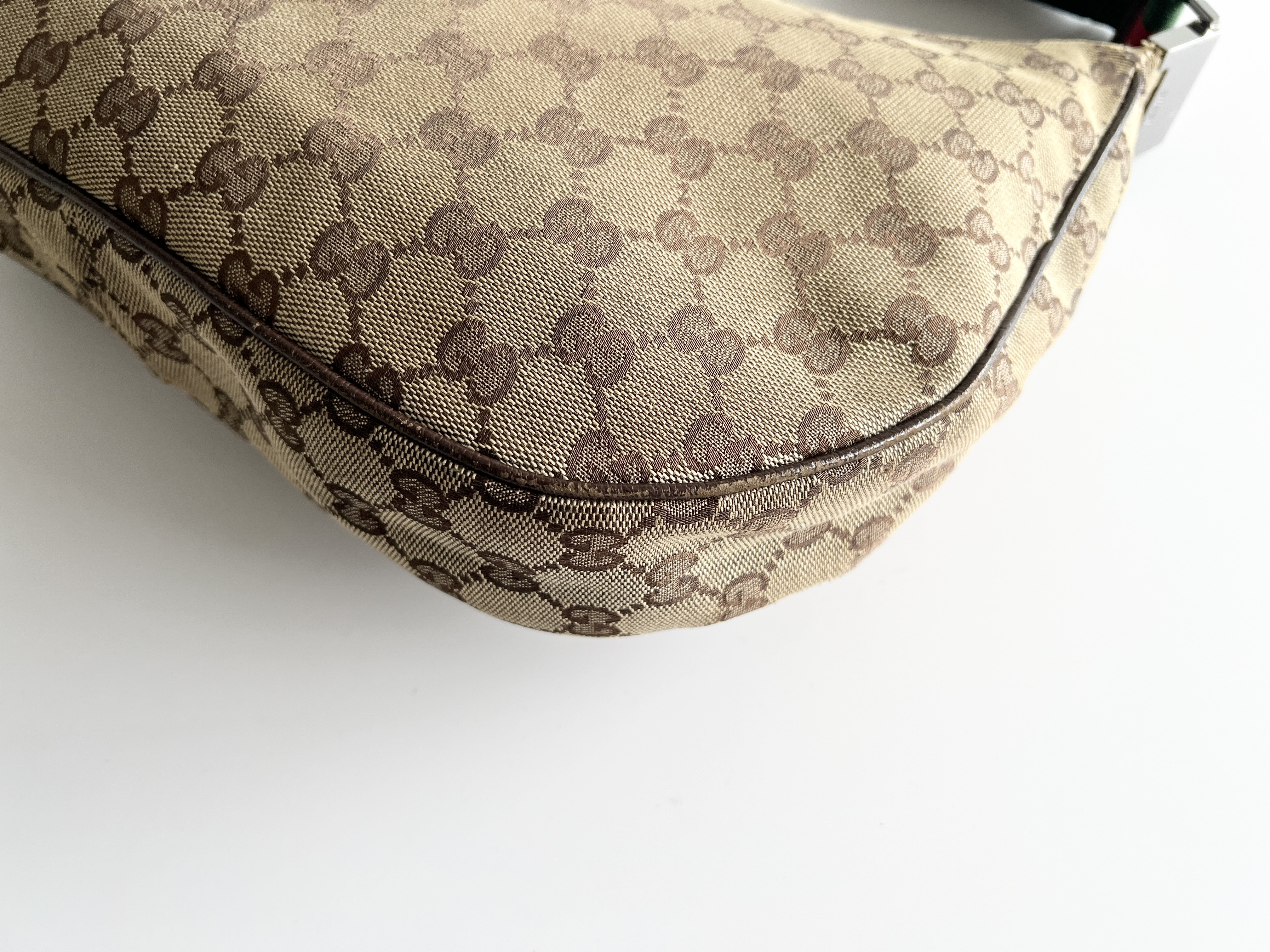 Sherry Line GG Moon Hobo Canvas Leather Shoulder Bag (One Shoulder Bag) — view 13