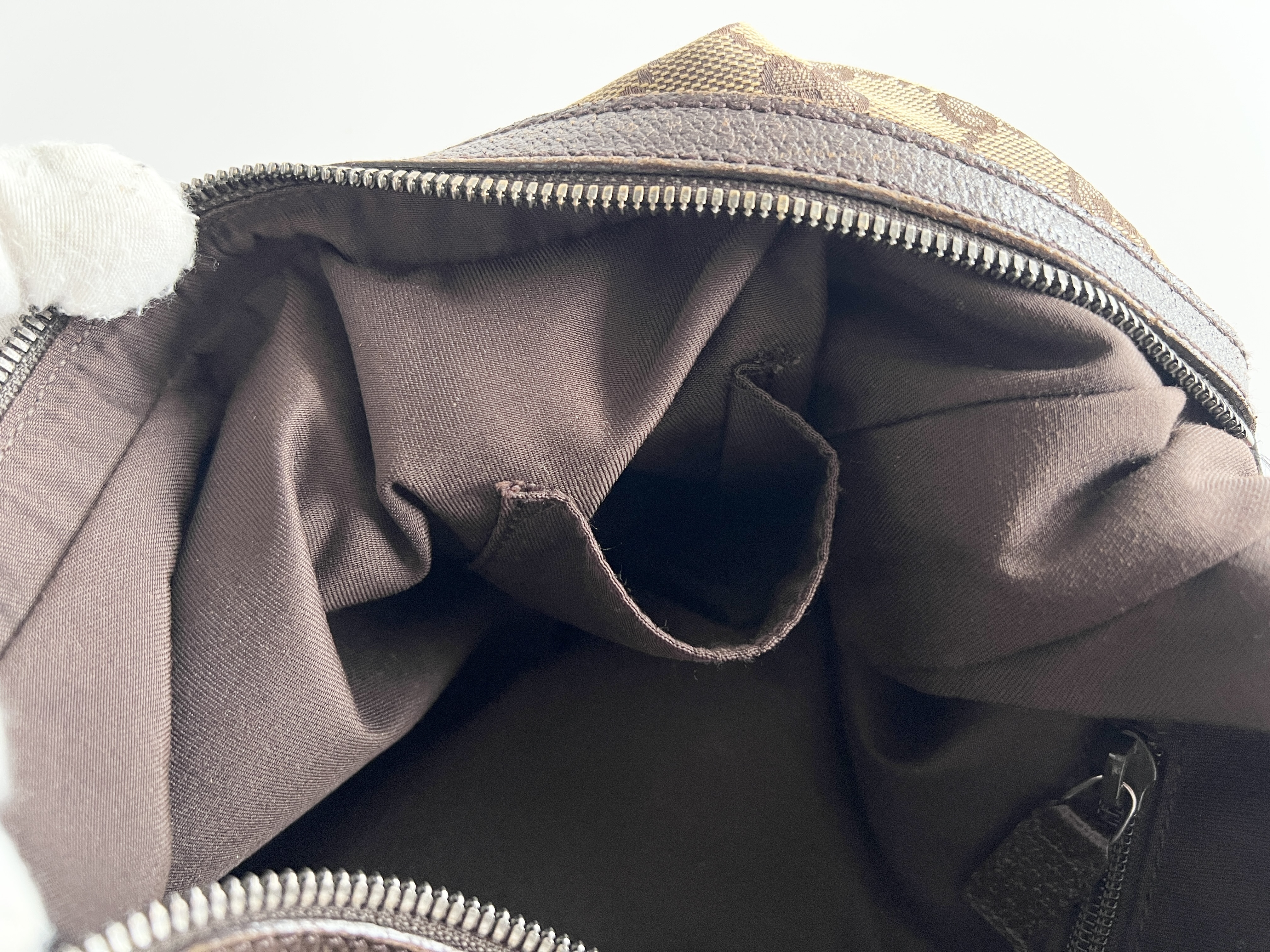 Sherry Line GG Moon Hobo Canvas Leather Shoulder Bag (One Shoulder Bag) — view 9