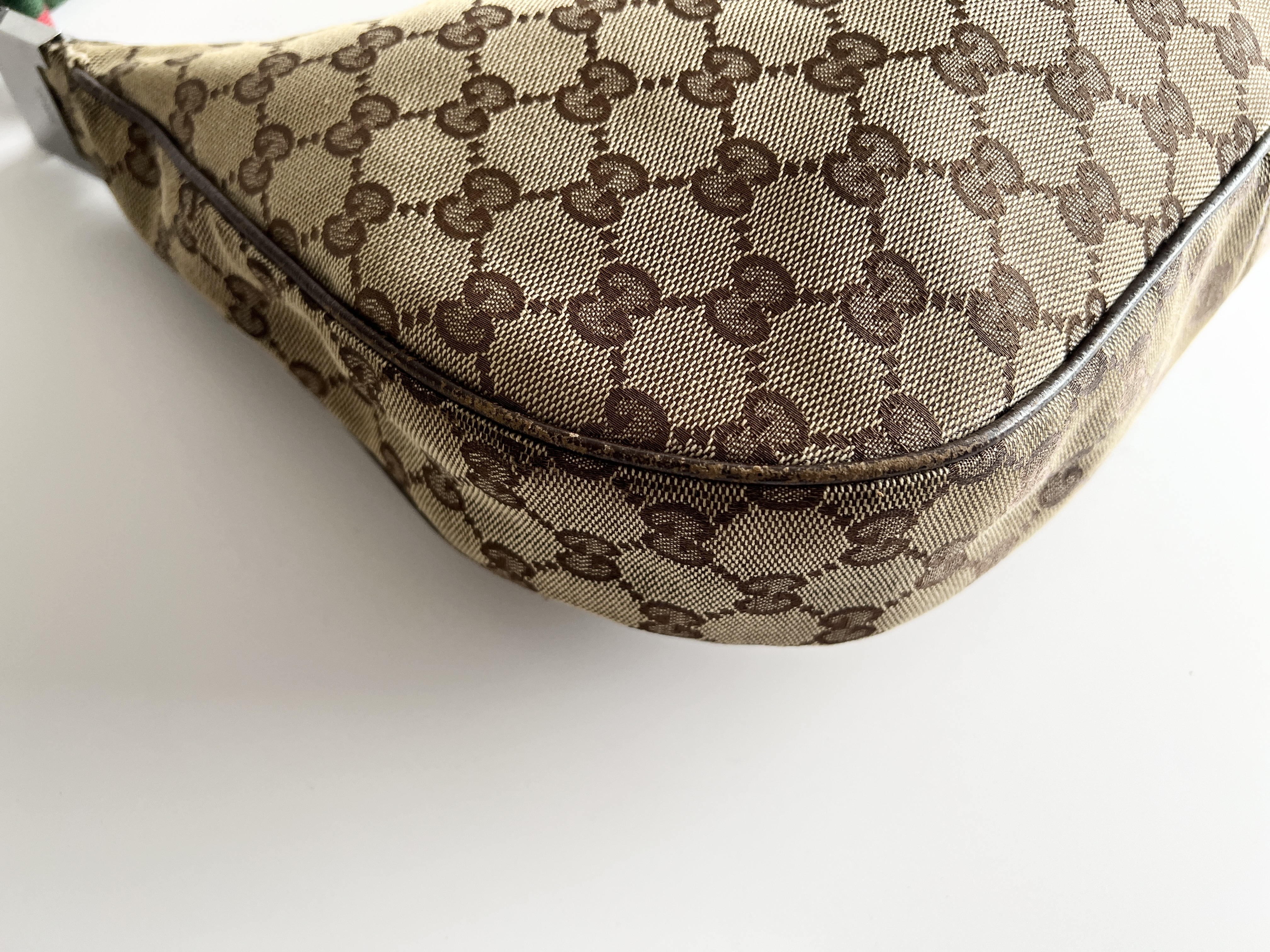 Sherry Line GG Moon Hobo Canvas Leather Shoulder Bag (One Shoulder Bag) — view 10
