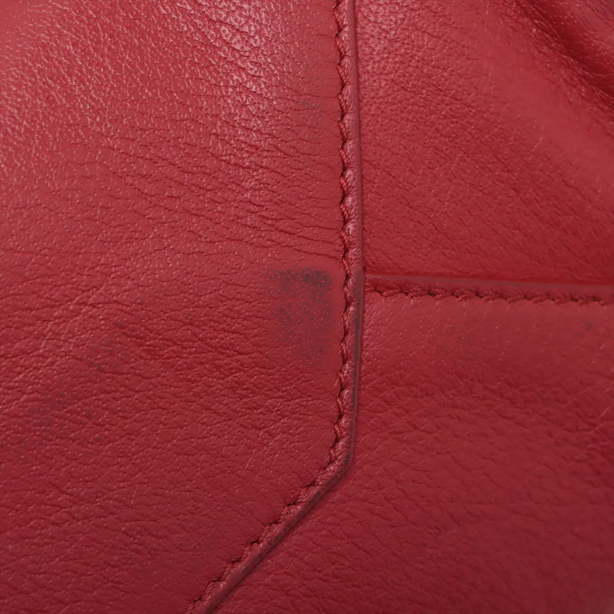 The Paper Mini Leather 2WAY Handbag Red 370926 No clasp screws Includes mirror — view 13