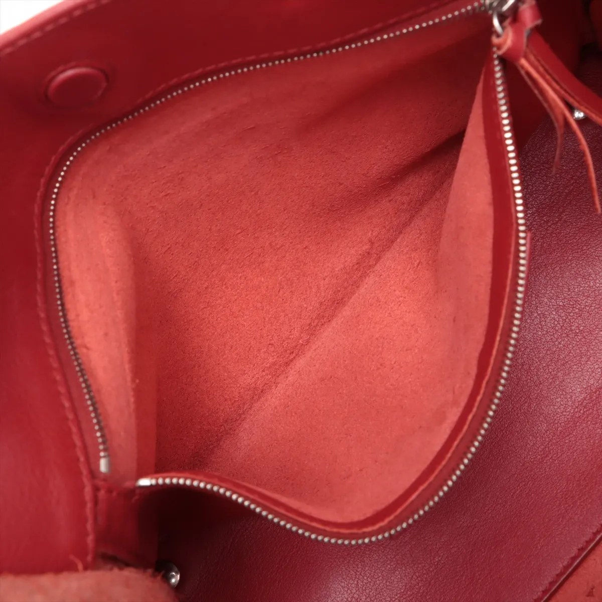 The Paper Mini Leather 2WAY Handbag Red 370926 No clasp screws Includes mirror — view 8