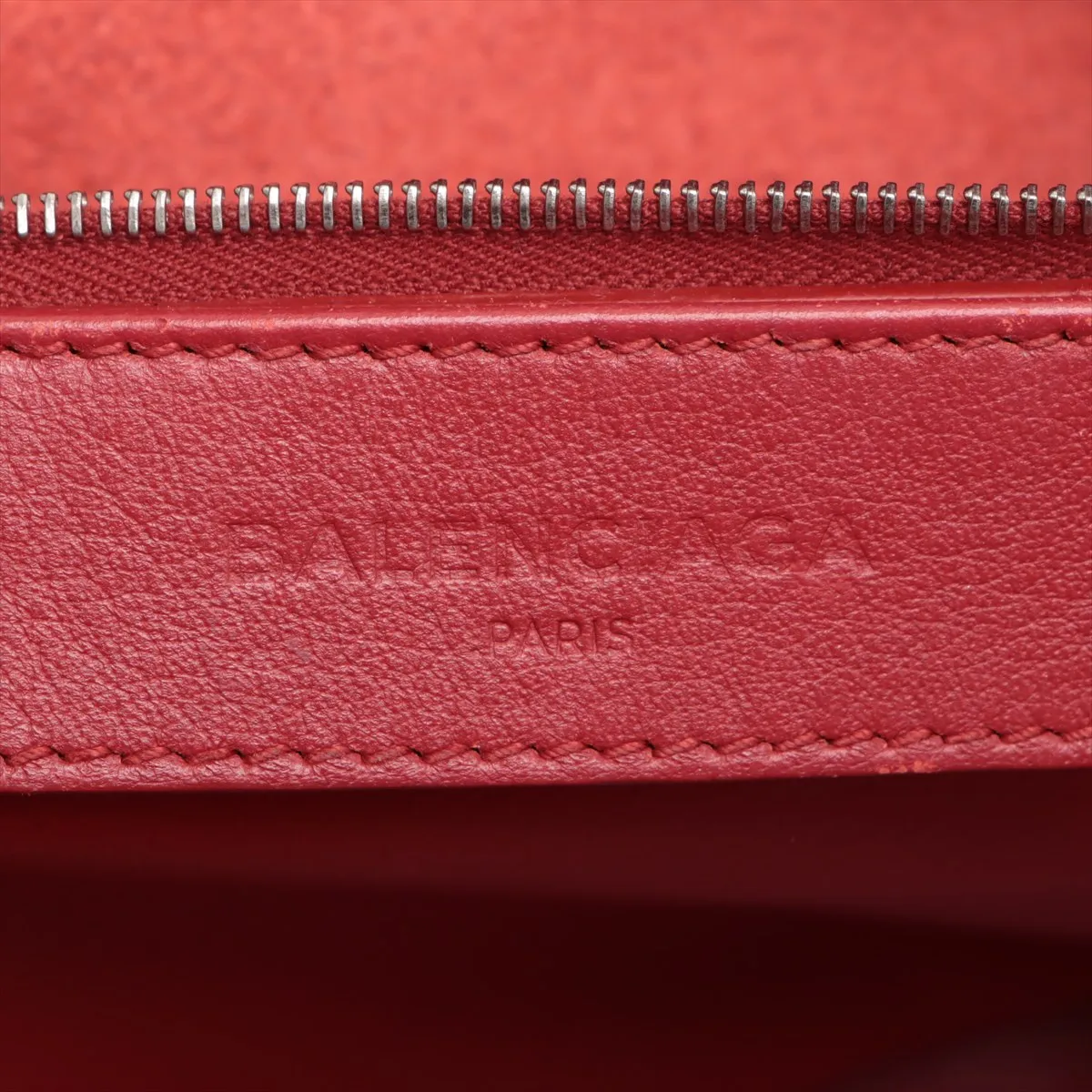 The Paper Mini Leather 2WAY Handbag Red 370926 No clasp screws Includes mirror — view 9