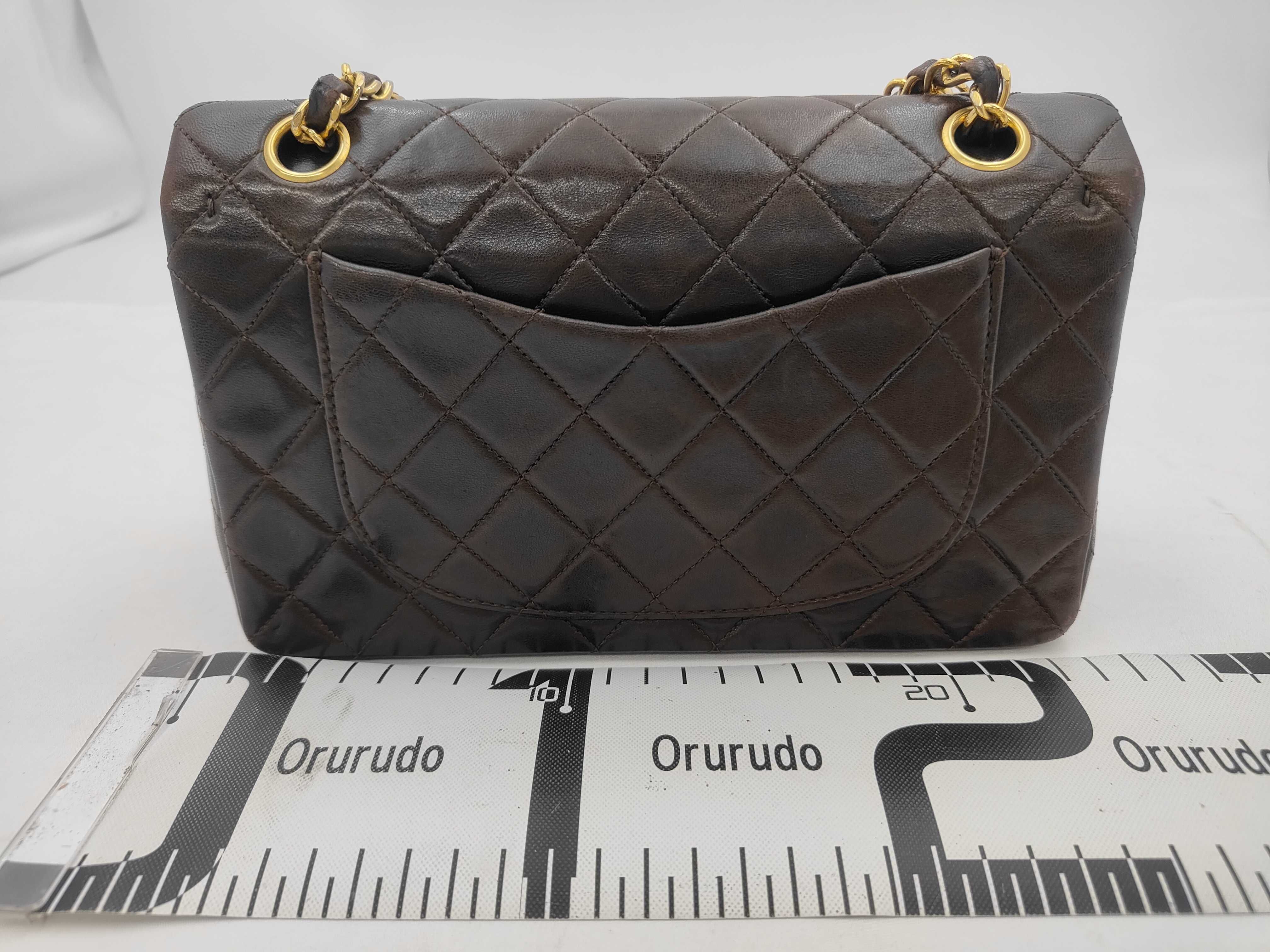 Shoulder Bag, Double Flap, Size 23, Brown, Item No. 1 — view 2