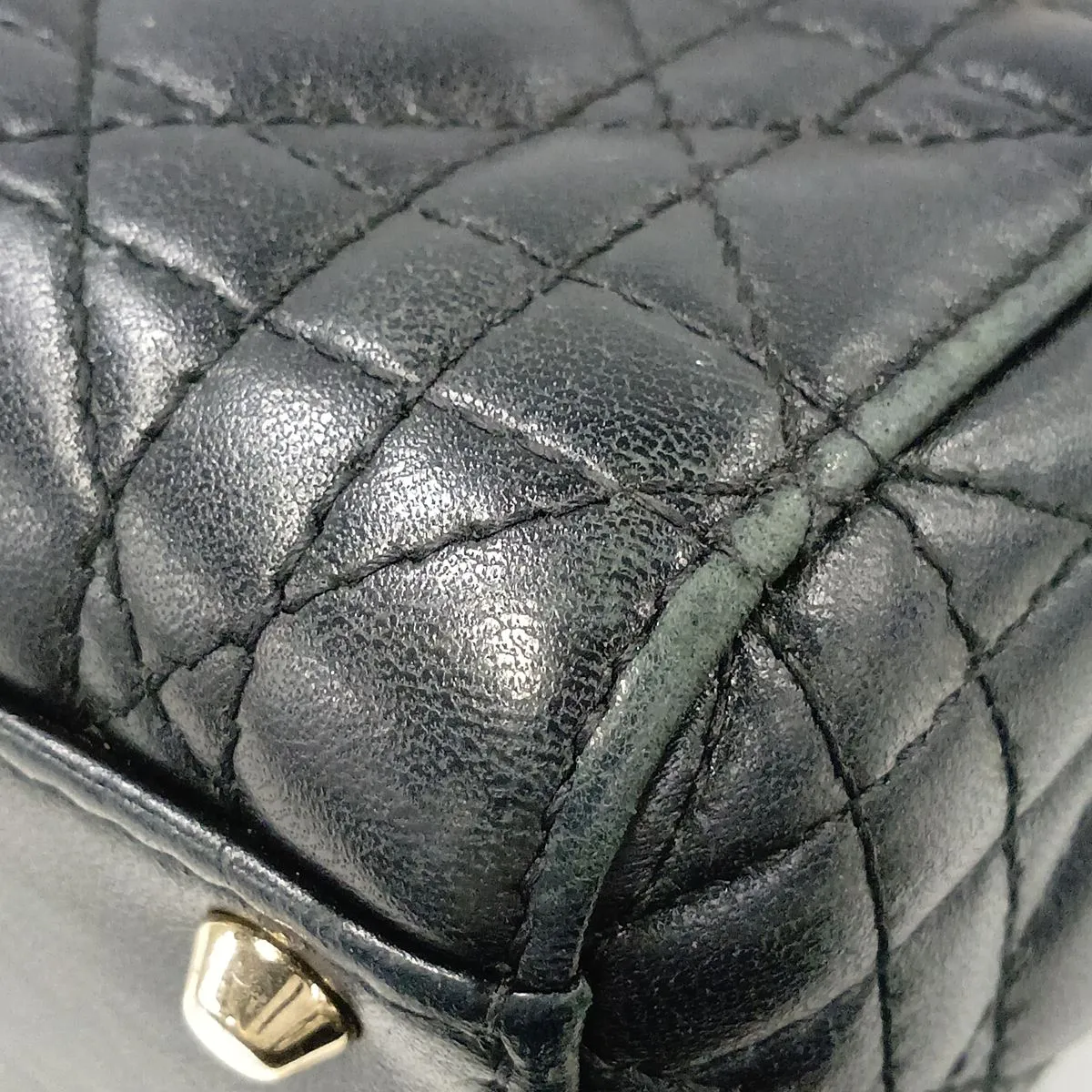 Cannage Lady Dior Mini Leather 2-Way Handbag, Black — view 13