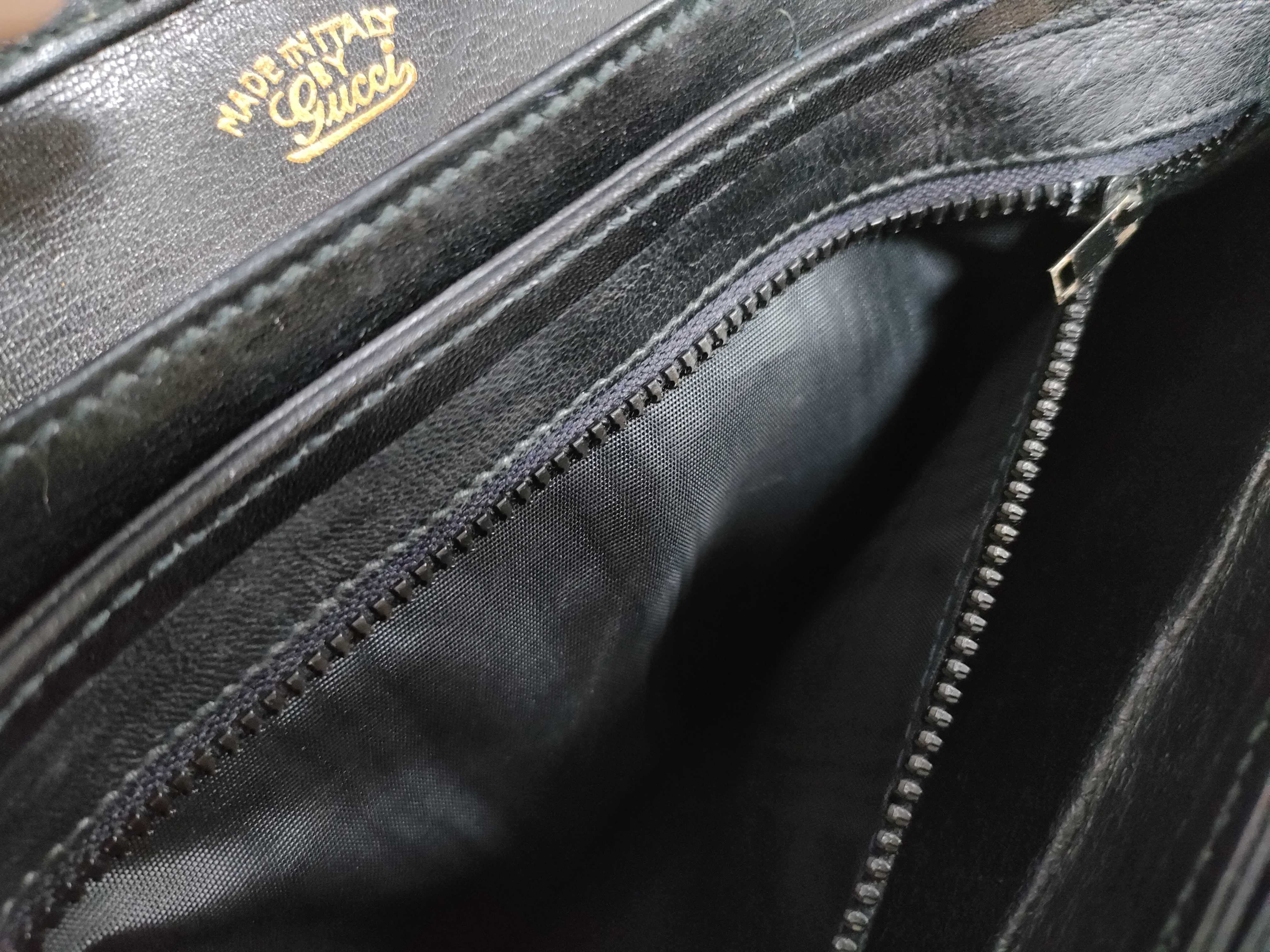 Old Full Leather Horsebit Shoulder Bag — view 12
