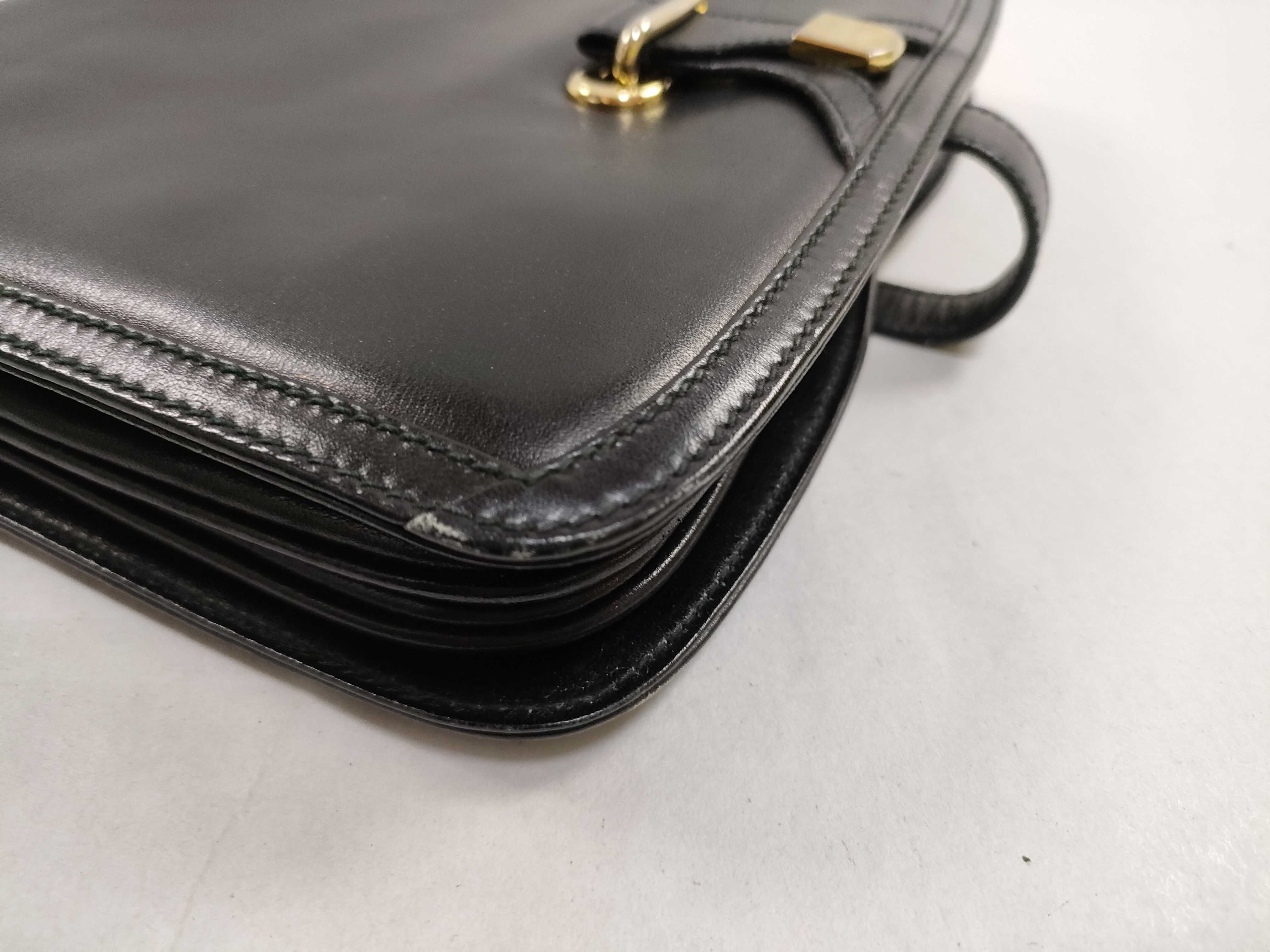 Old Full Leather Horsebit Shoulder Bag — view 6