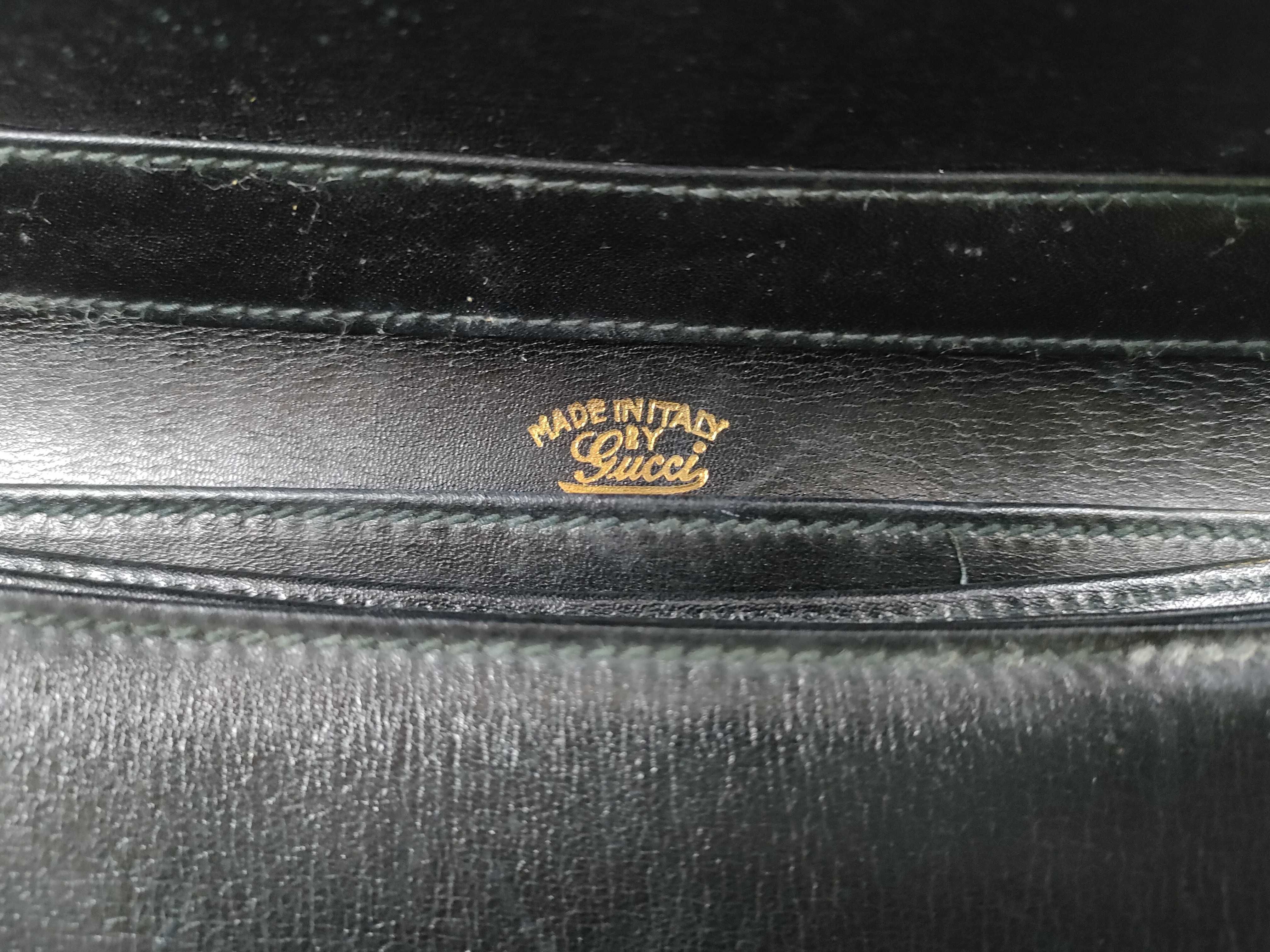 Old Full Leather Horsebit Shoulder Bag — view 9