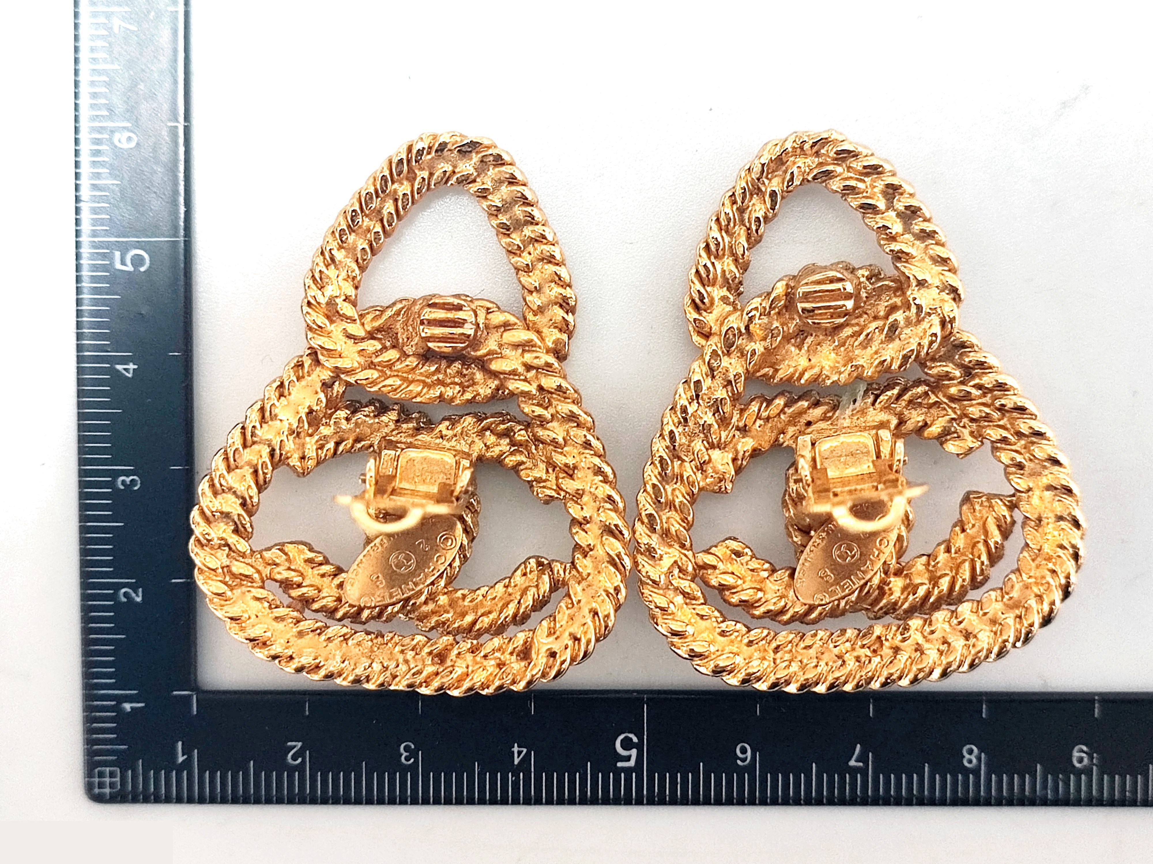 Coco Mark Double Triangle Earrings, Size 28 — view 3
