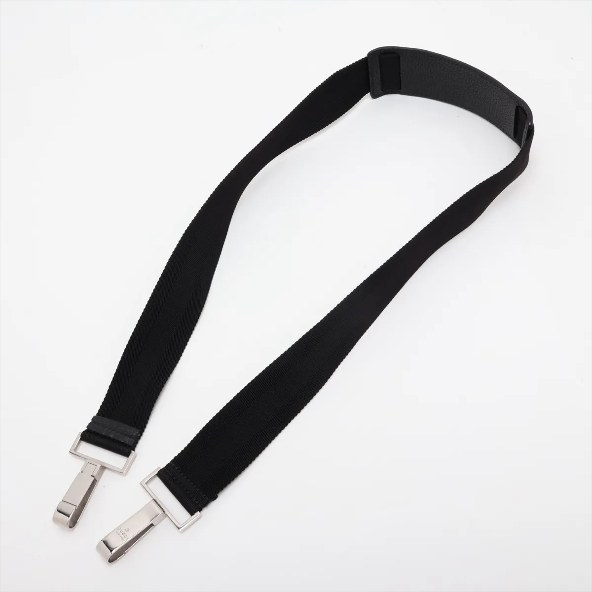 GG Nylon x Leather 2-Way Boston Bag Black 196356 Outlet — view 7