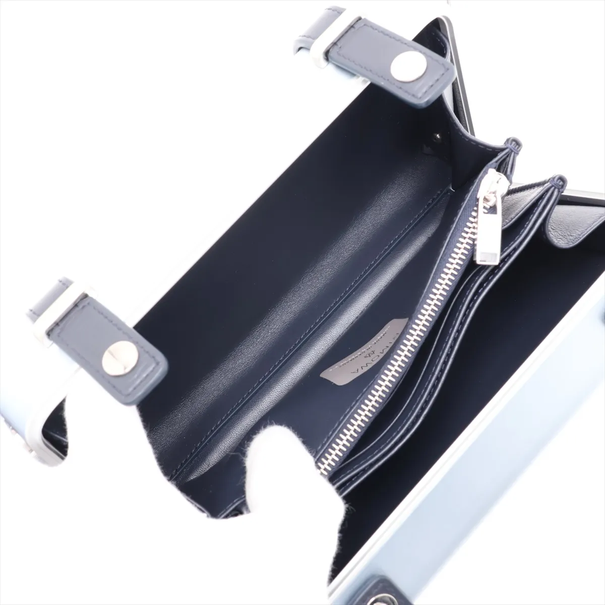 x Rimowa Personal Aluminum x Leather Shoulder Bag, Silver — view 8