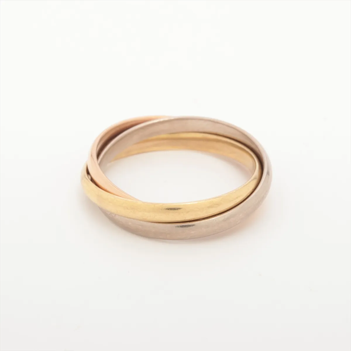 Trinity Ring 750 (Yellow Gold x Pink Gold x White Gold) 6.9g 59 XHP663 Dents and scratches — view 2