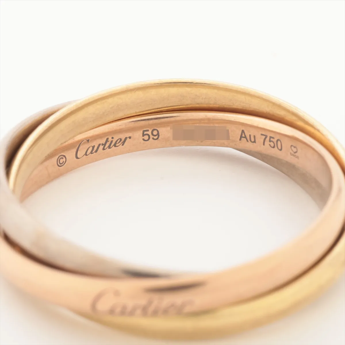 Trinity Ring 750 (Yellow Gold x Pink Gold x White Gold) 6.9g 59 XHP663 Dents and scratches — view 3
