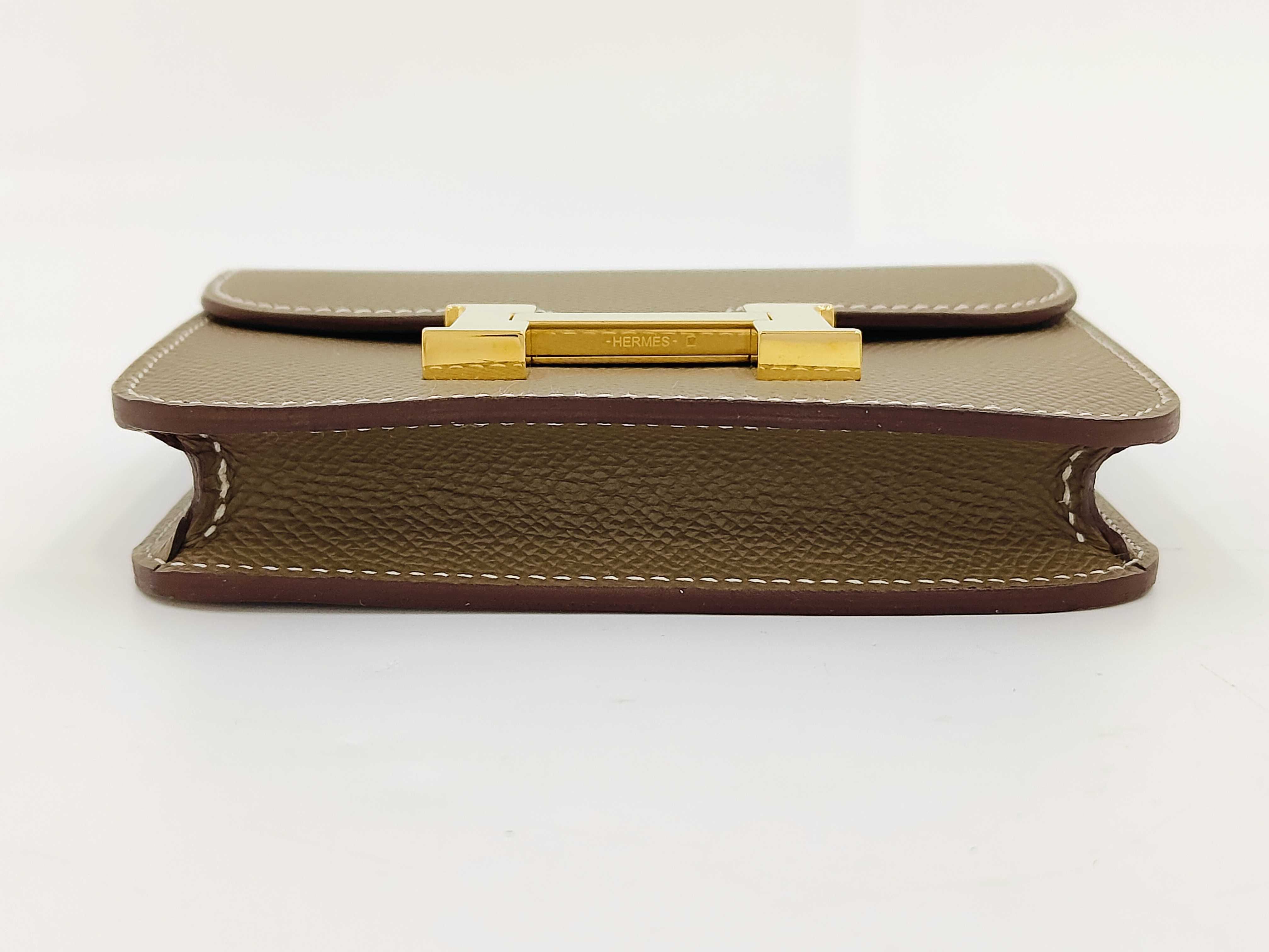 Constance Slim Veau Epsom Compact Wallet with Coin Case B: 2023 Wallet — view 3