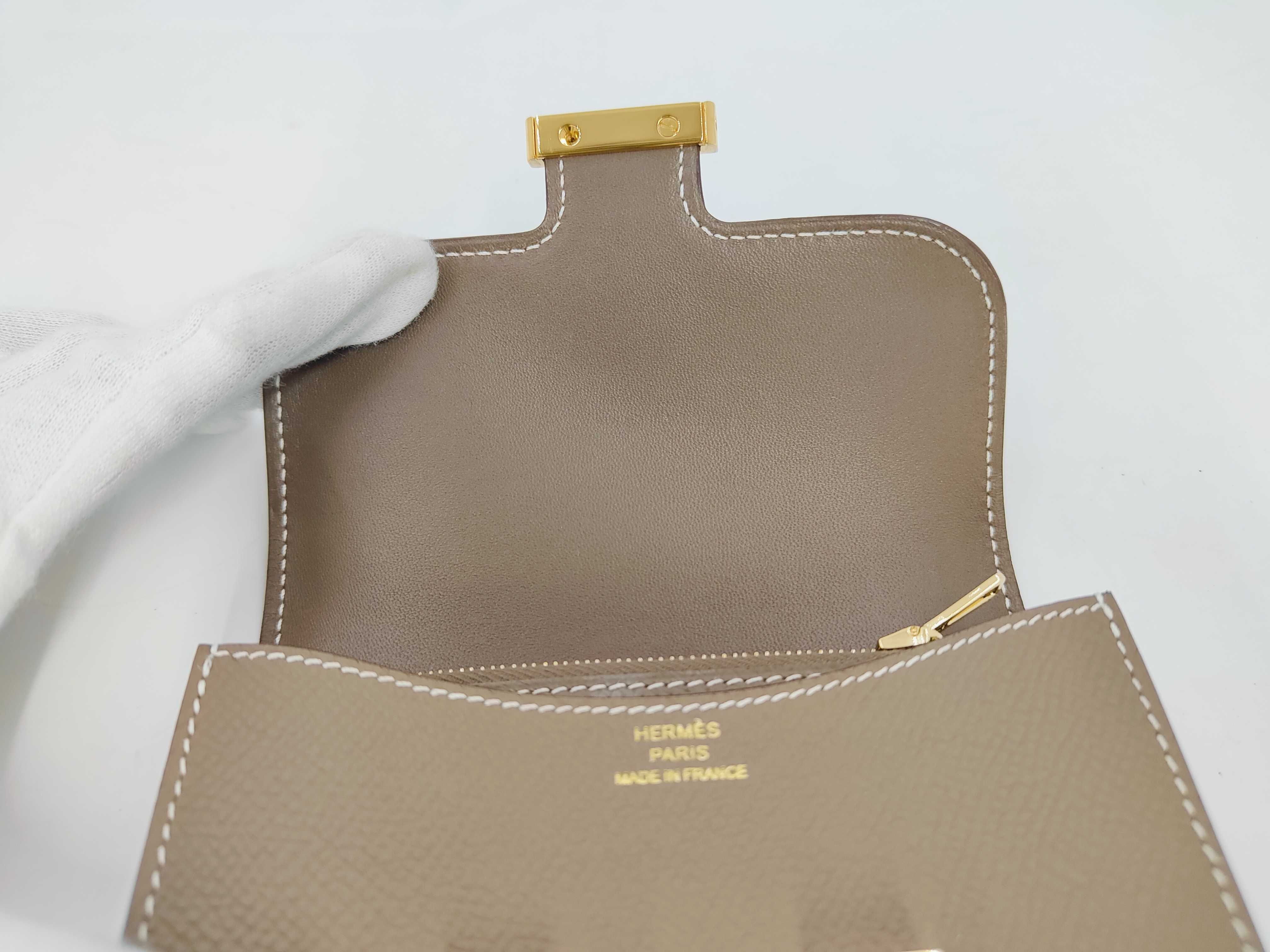 Constance Slim Veau Epsom Compact Wallet with Coin Case B: 2023 Wallet — view 5