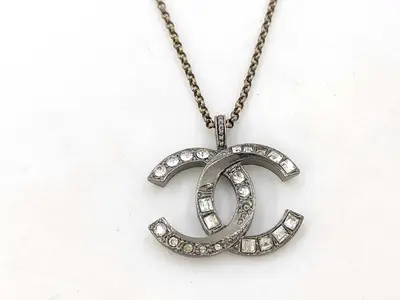 Rhinestone Bijou Coco Mark Necklace