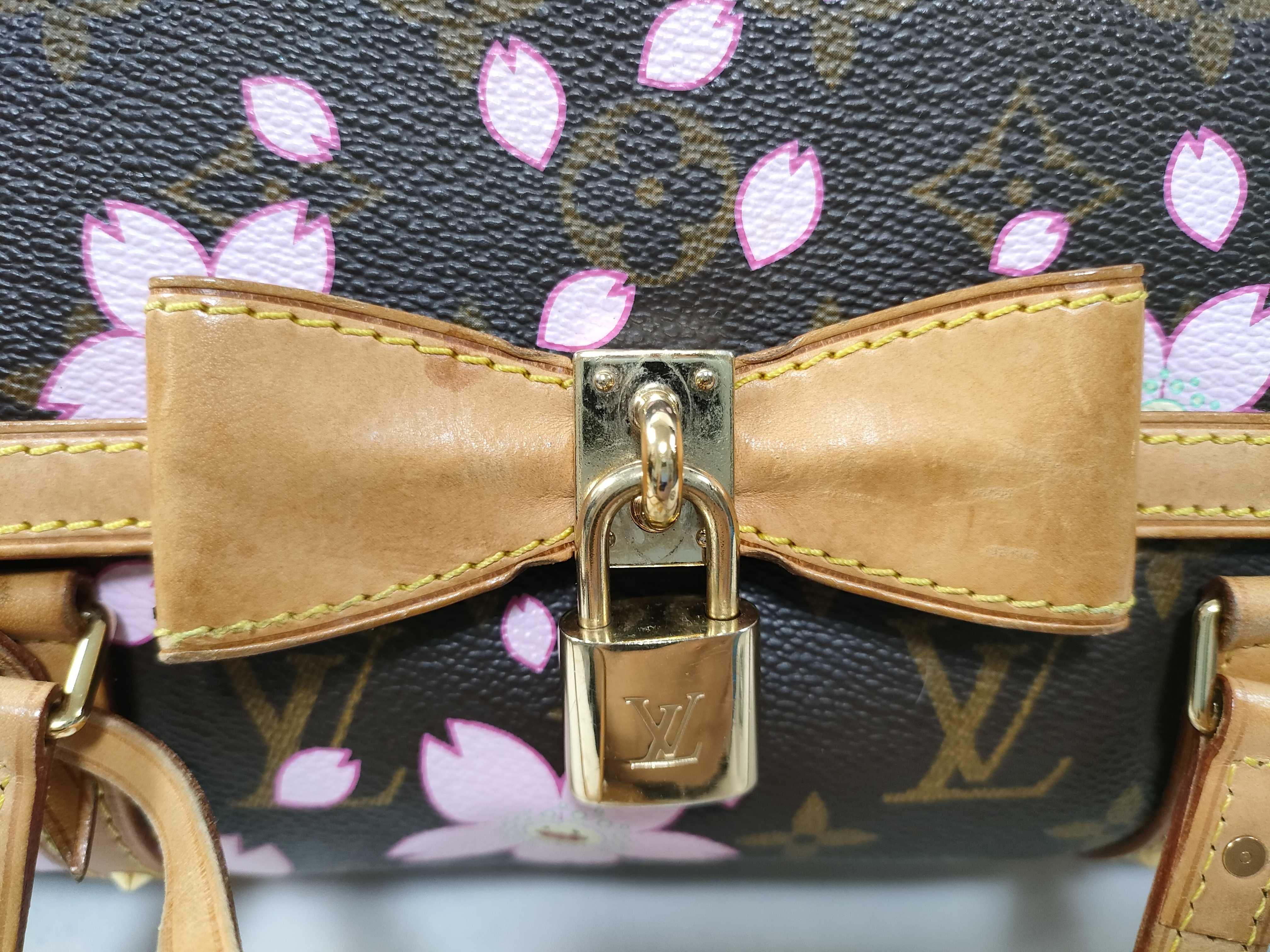 Monogram Vuitton Cherry Blossom Papillon Handbag — view 8