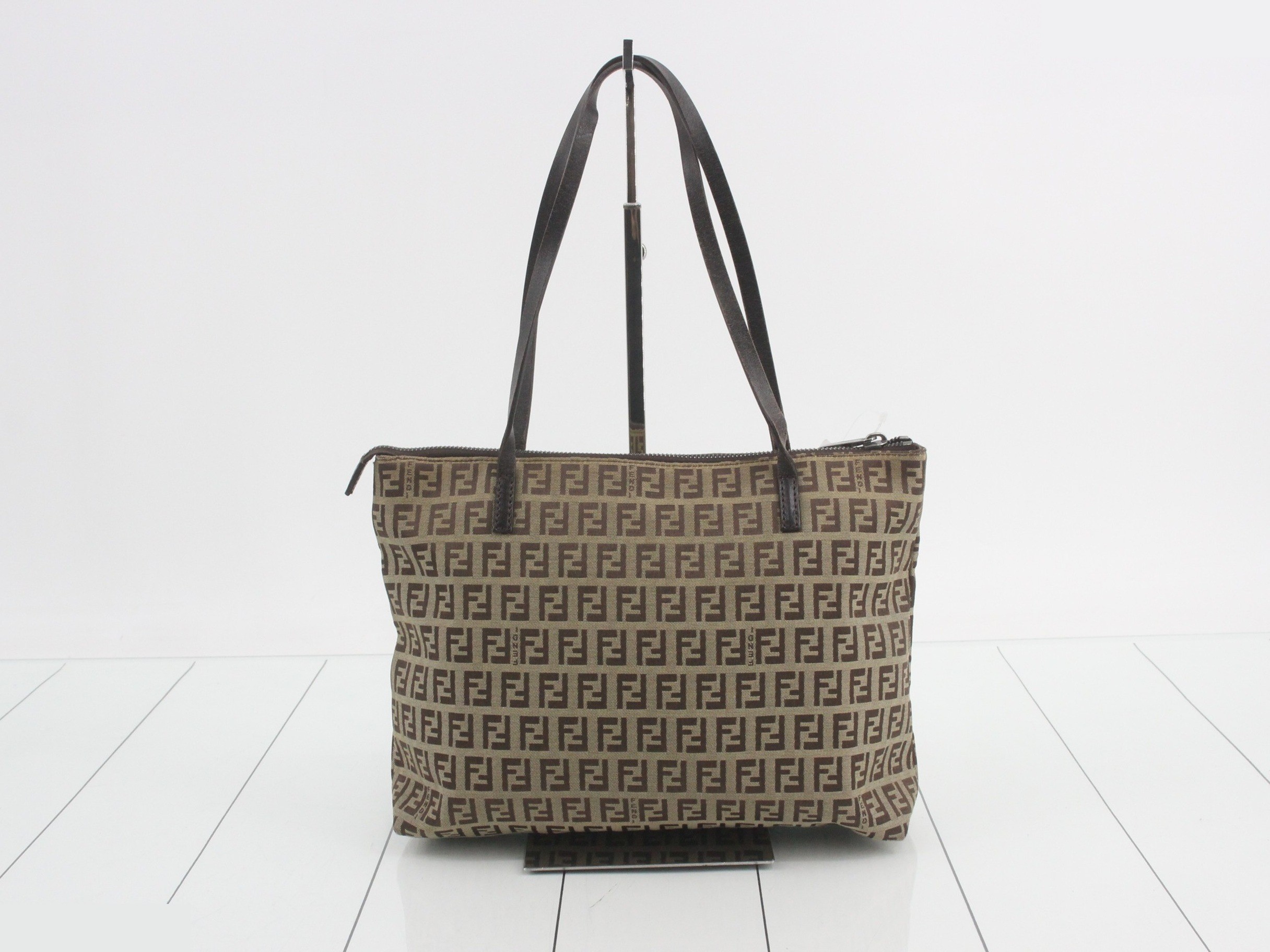 Zucchino Tote Bag, Beige Canvas — view 2