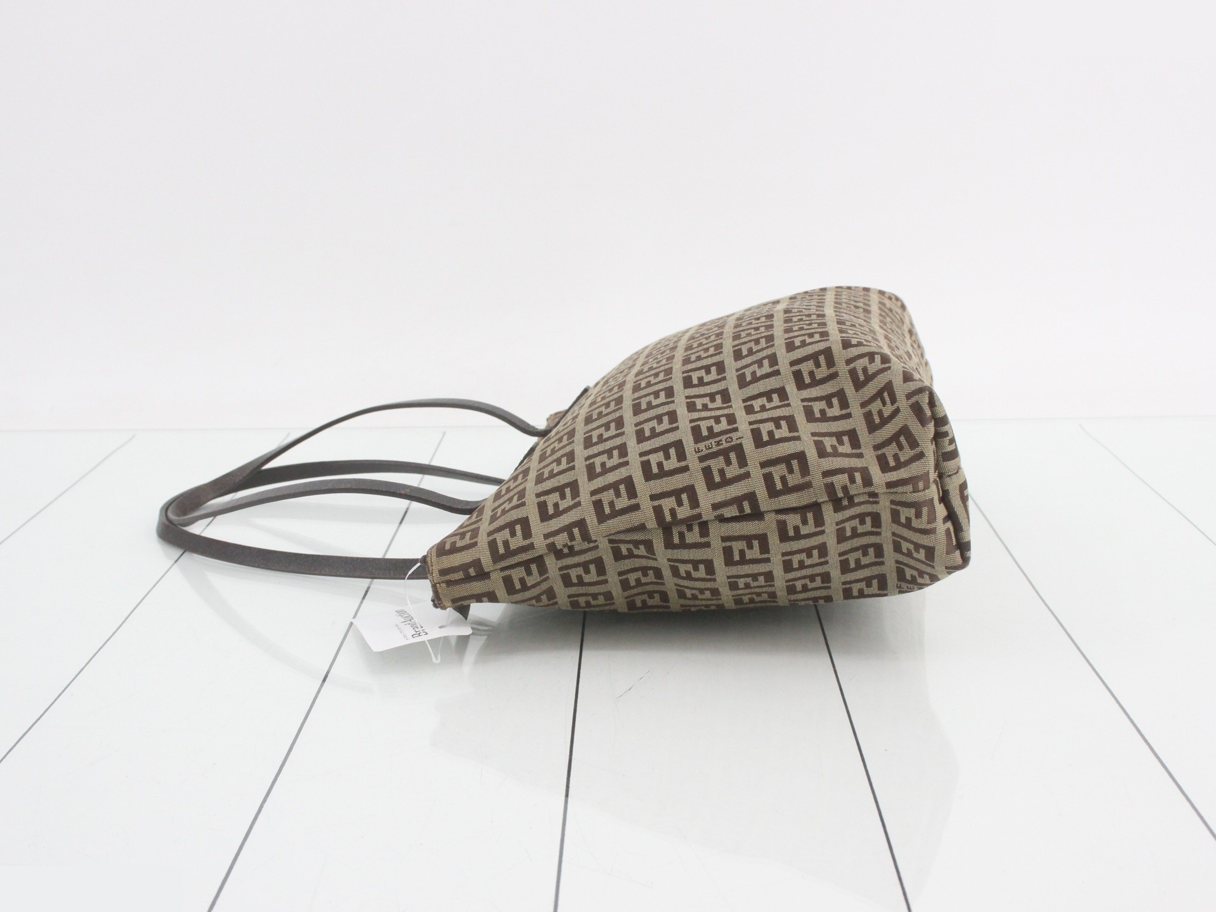 Zucchino Tote Bag, Beige Canvas — view 4