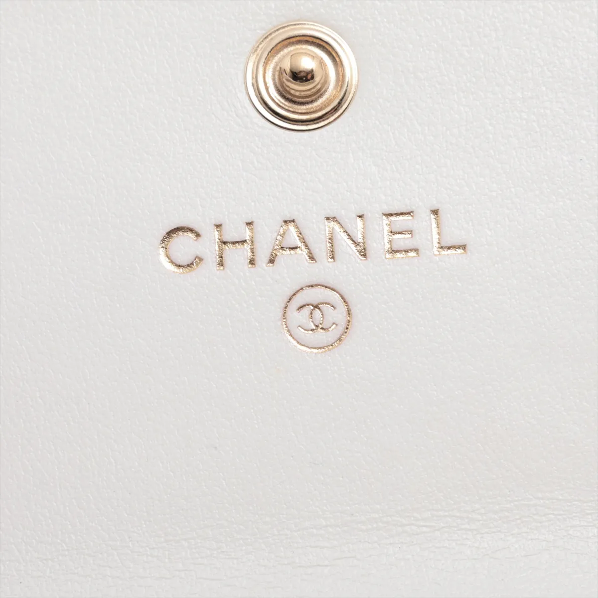 Camellia Lambskin Long Wallet White Gold Hardware 32112579 — view 9