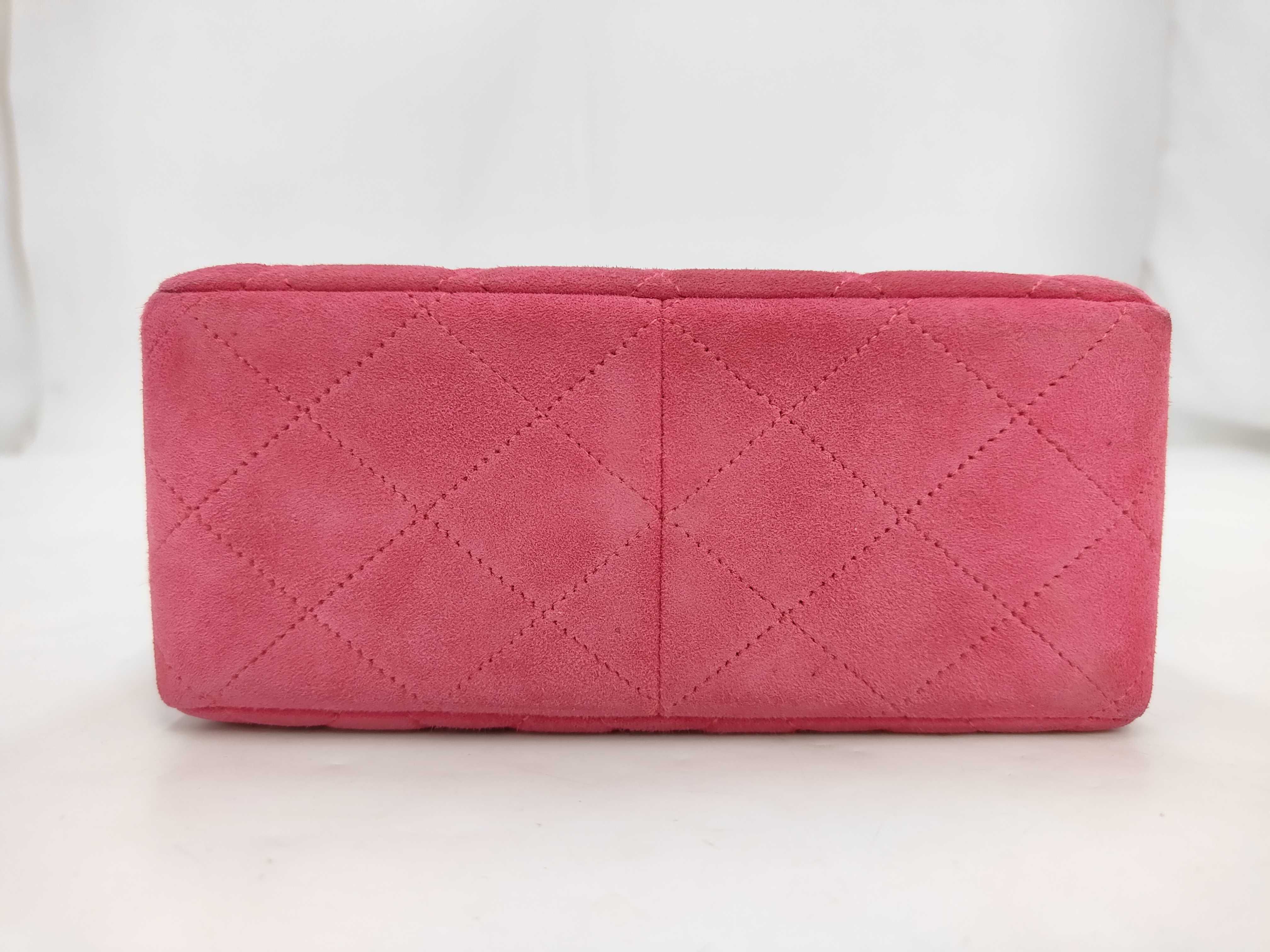 Suede Handbag Pink Handbag — view 3