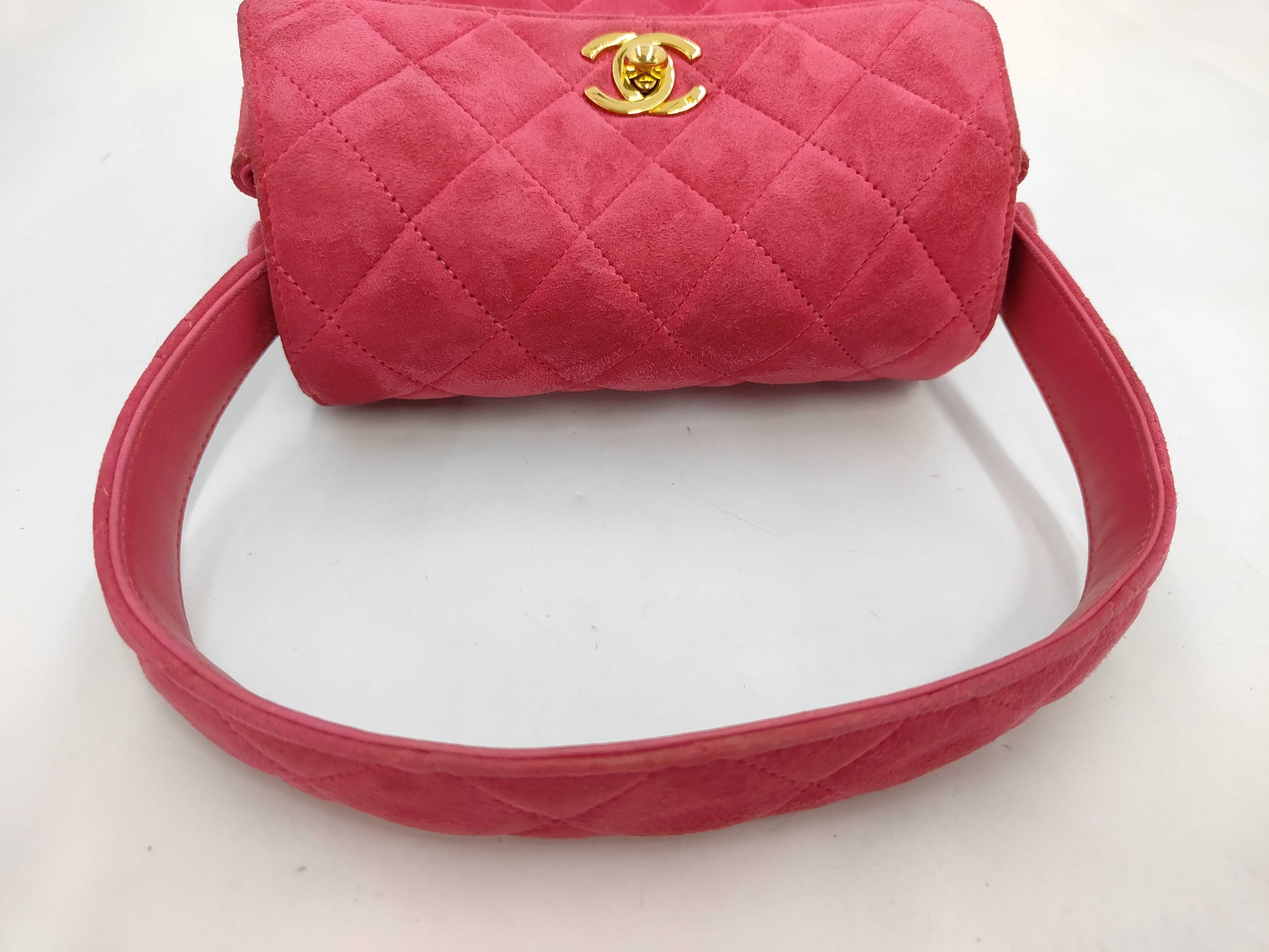Suede Handbag Pink Handbag — view 5