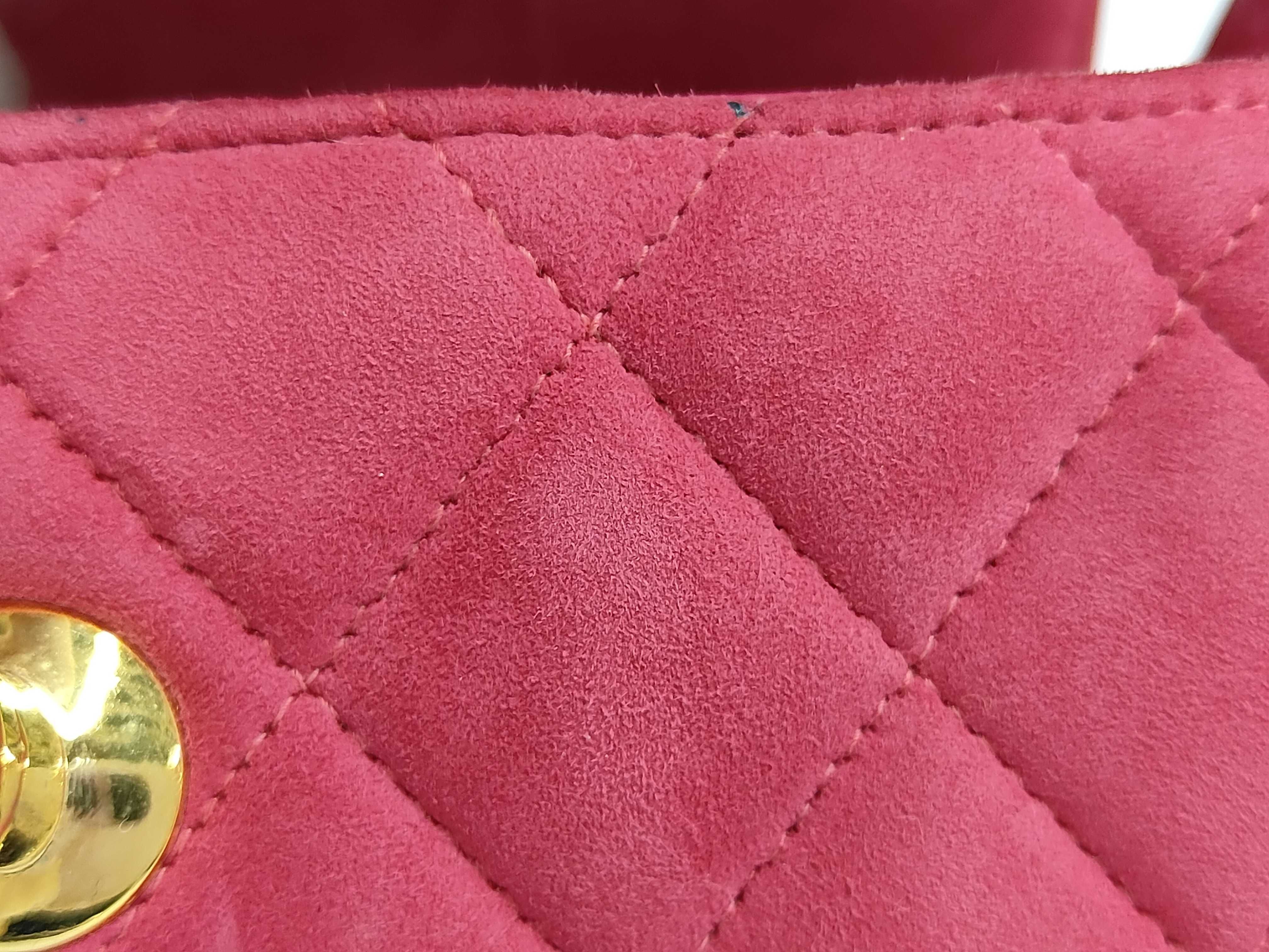 Suede Handbag Pink Handbag — view 9