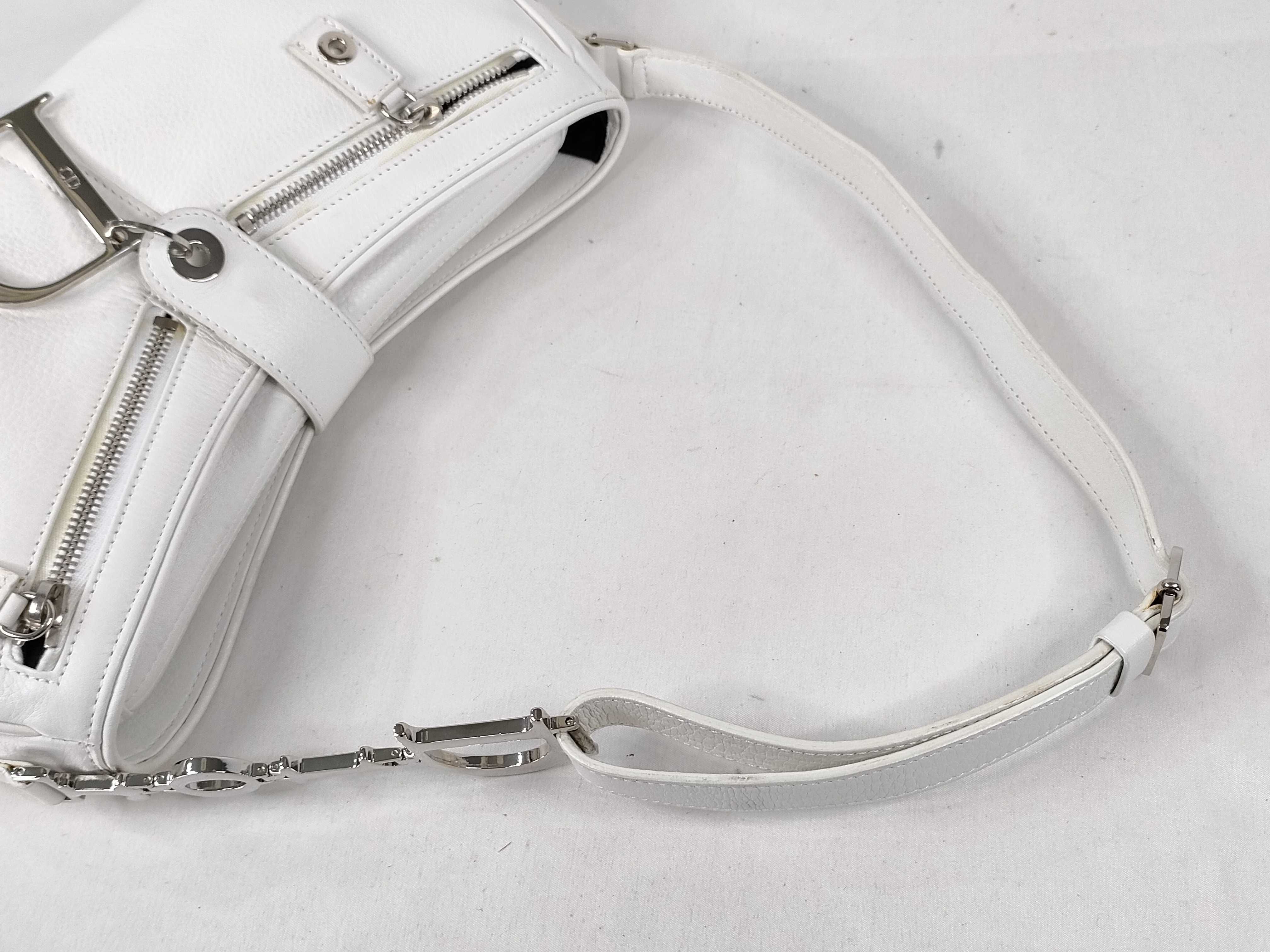 Leather Shoulder Bag White Shoulder Bag — view 3
