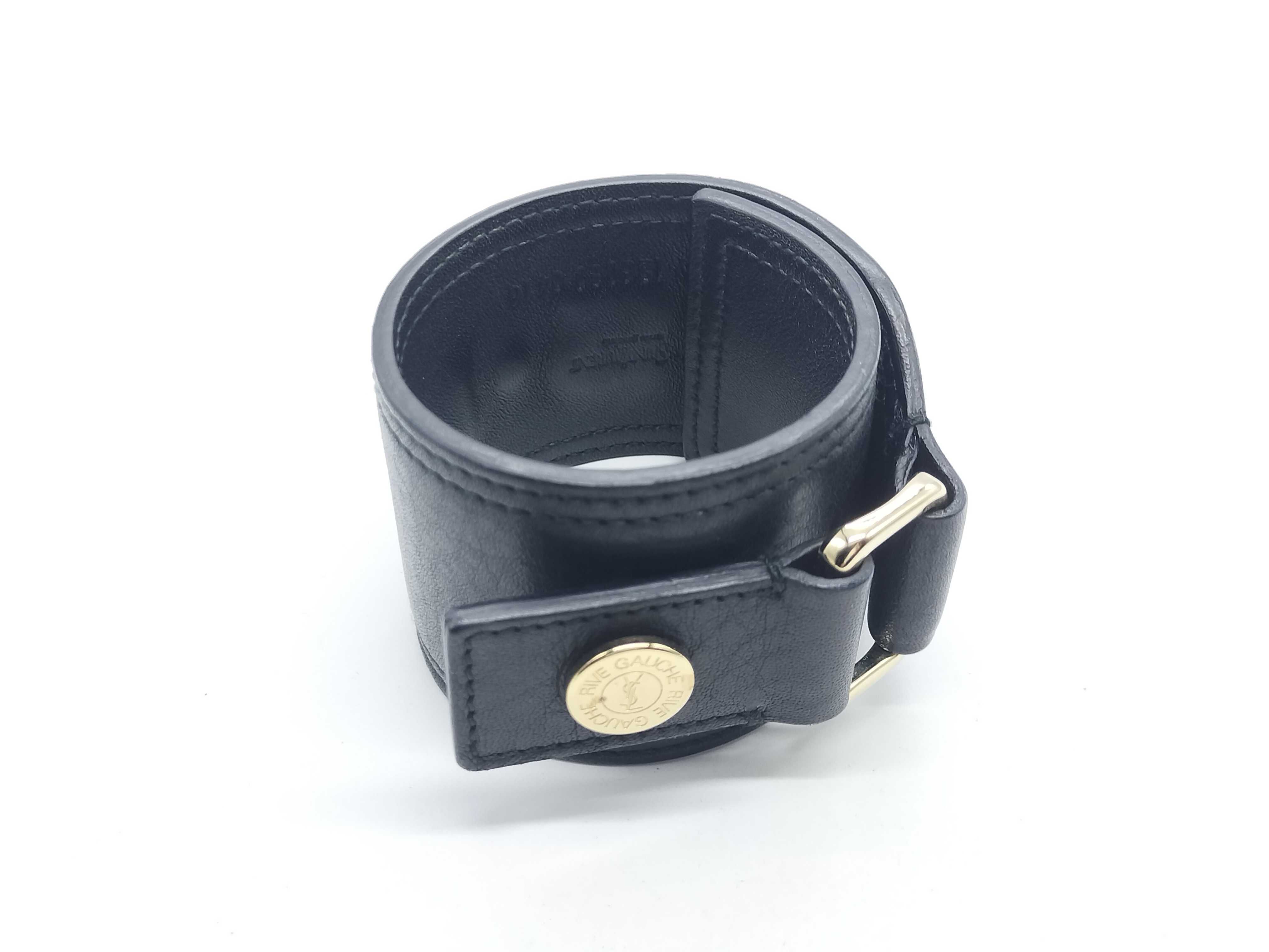 Monza YSL Bangle Leather Black 126081 Bracelet/Bangle — view 2