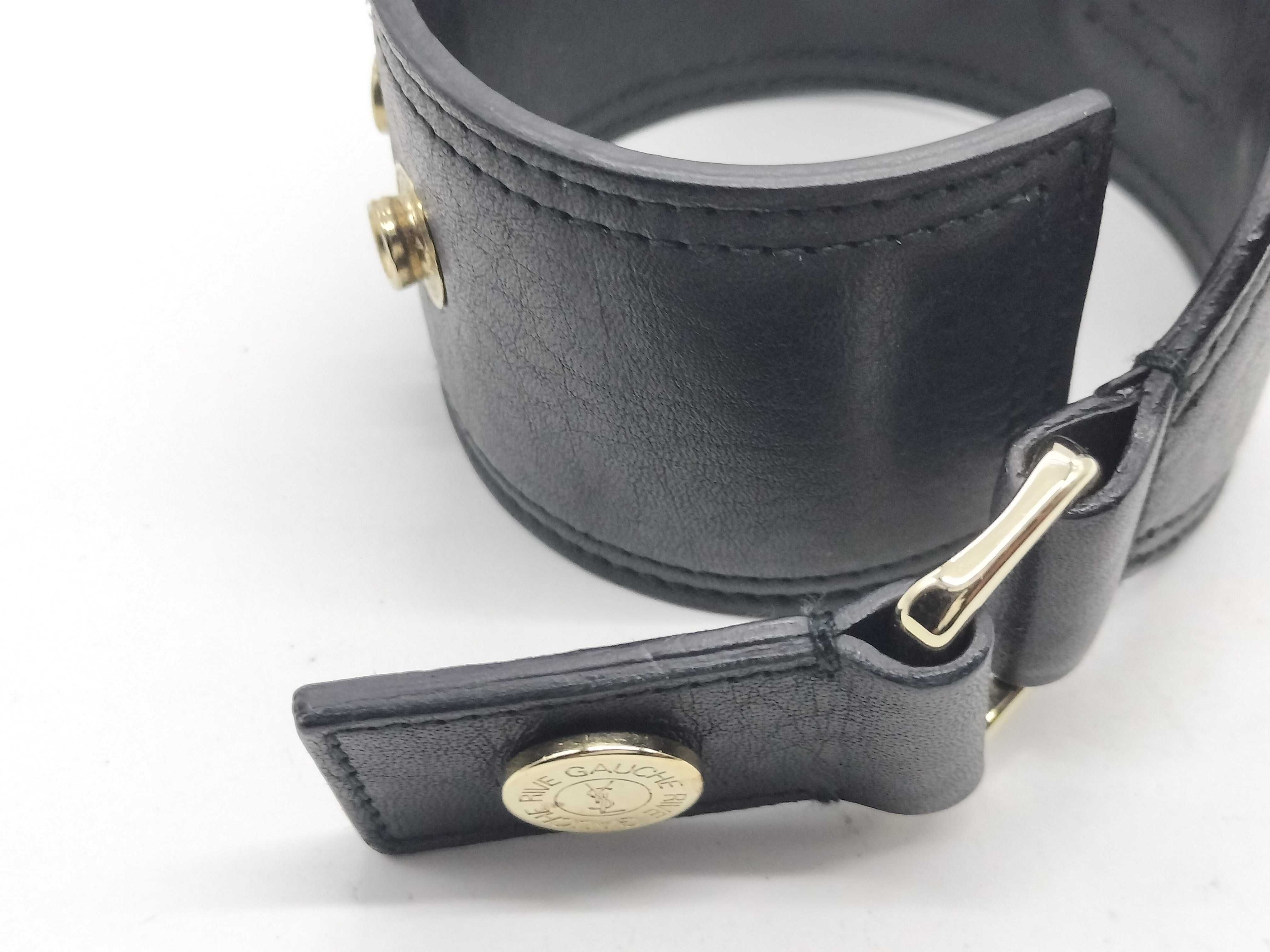 Monza YSL Bangle Leather Black 126081 Bracelet/Bangle — view 4