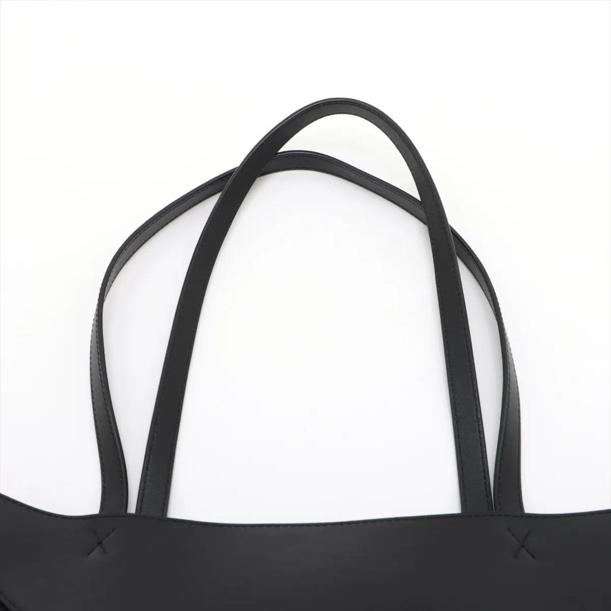 Puzzlefold Medium Leather Tote Bag Black — view 6
