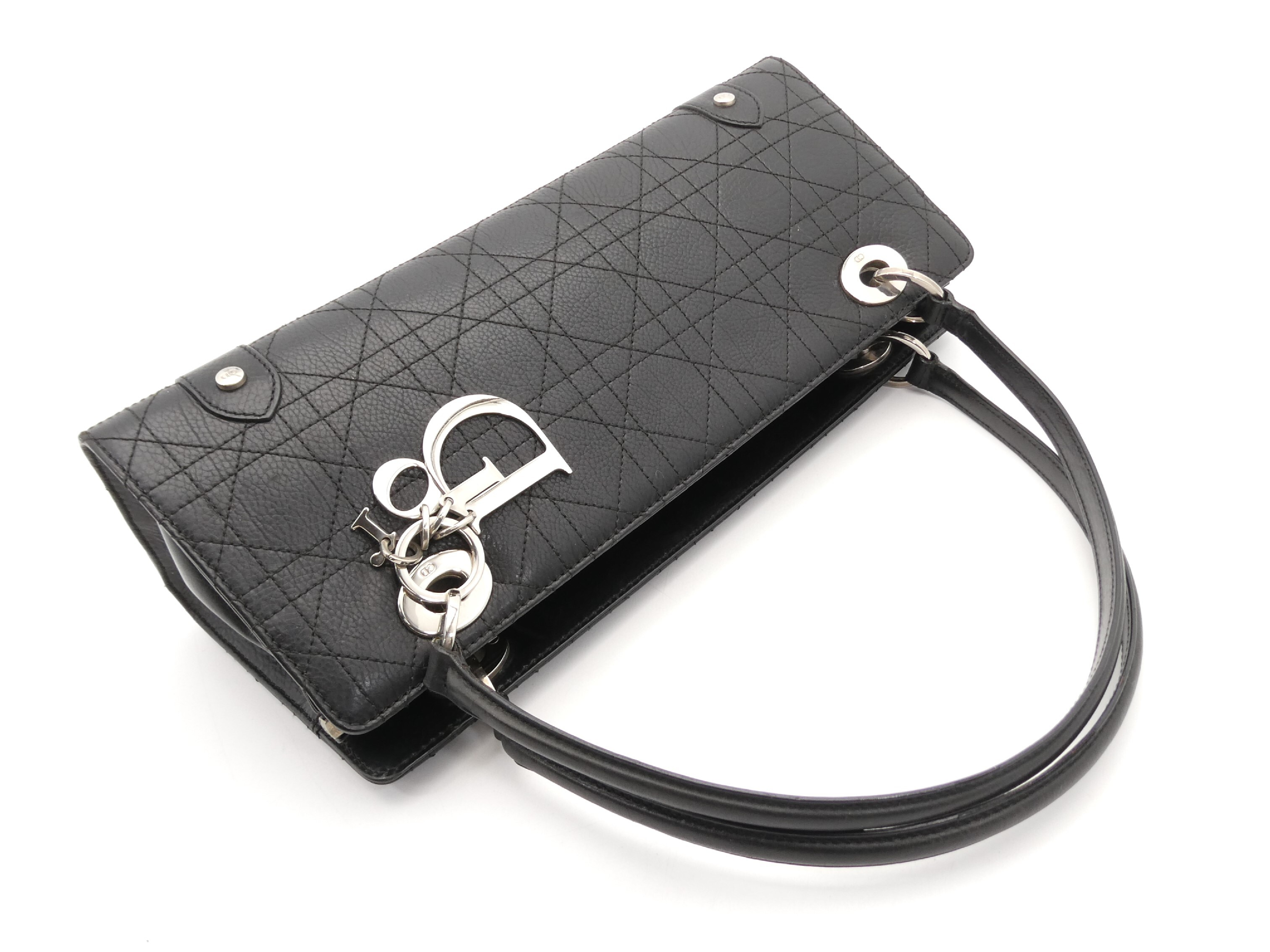 Lady Dior Cannage Leather Shoulder Bag — view 6
