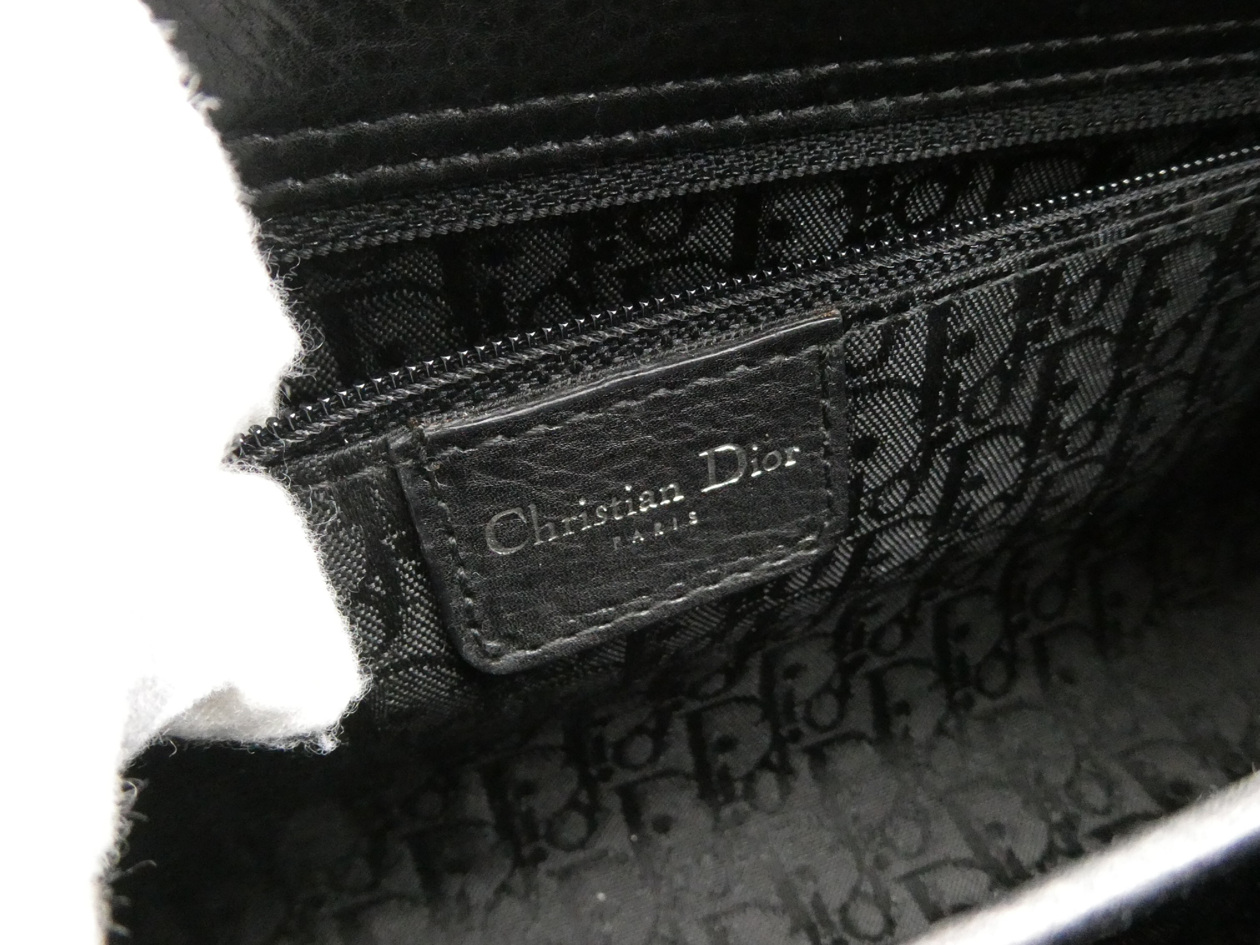 Lady Dior Cannage Leather Shoulder Bag — view 8