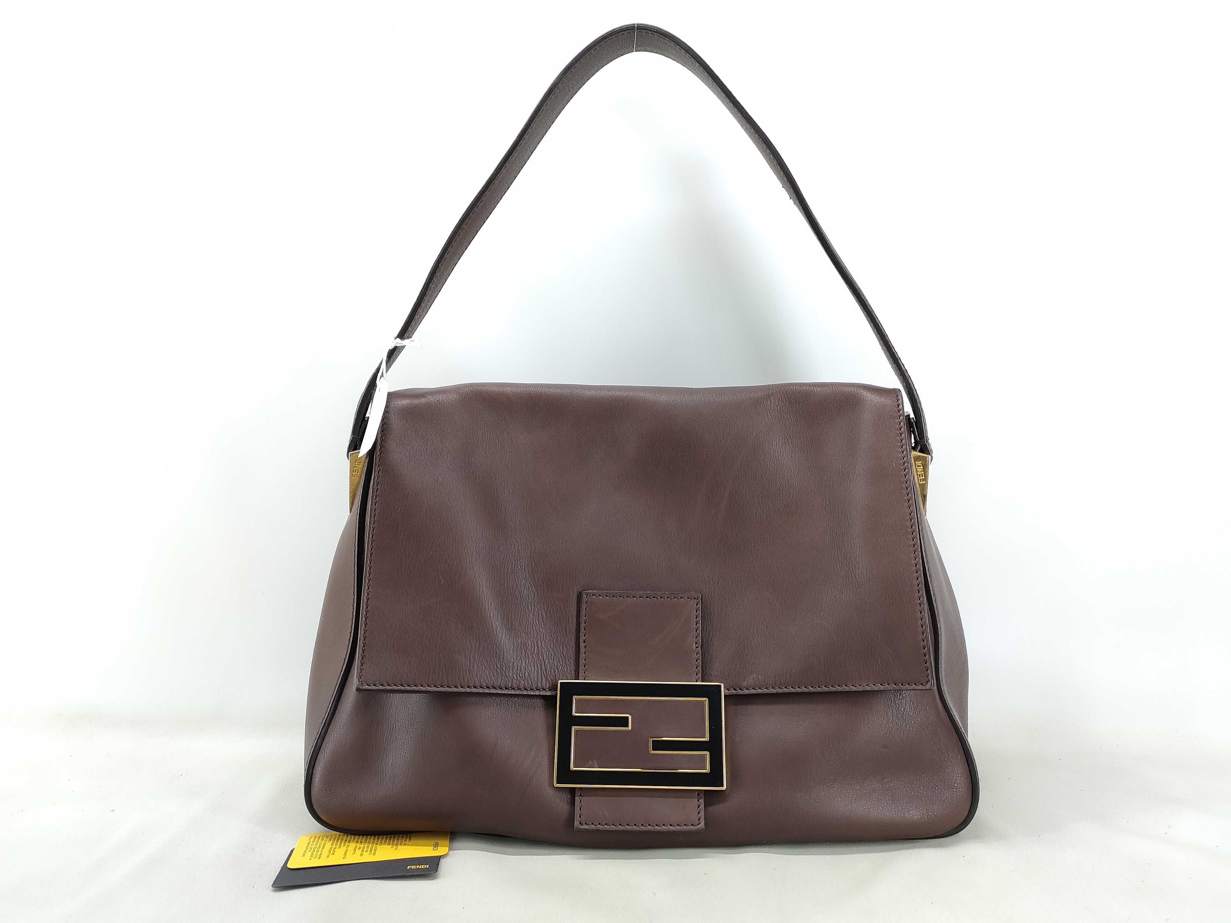 DU- Big Mamma Leather Shoulder Bag Brown 8BR638 Shoulder Bag