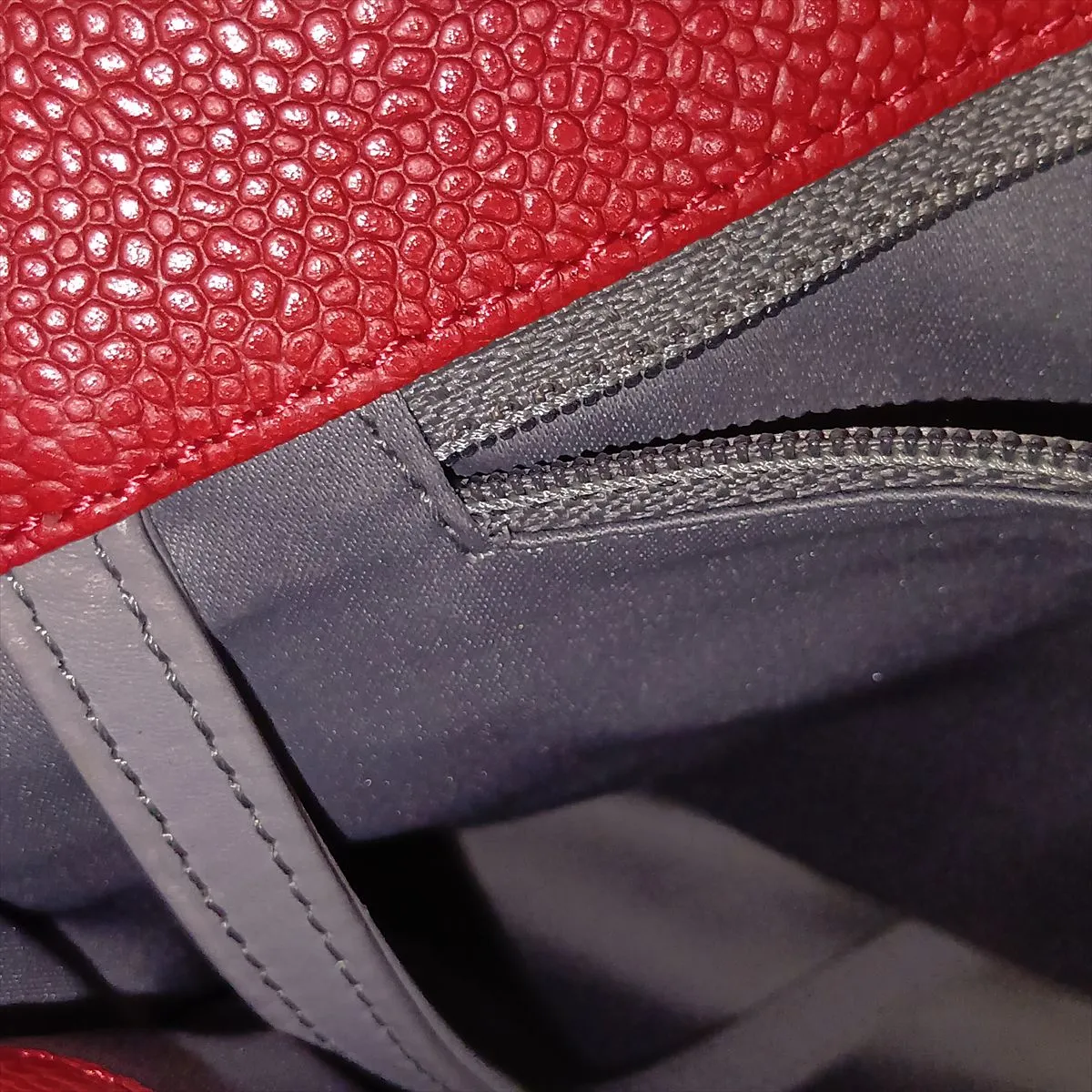 GST Caviar Skin Chain Tote Bag, Red, 15340263, Serial Number , A50995 — view 15