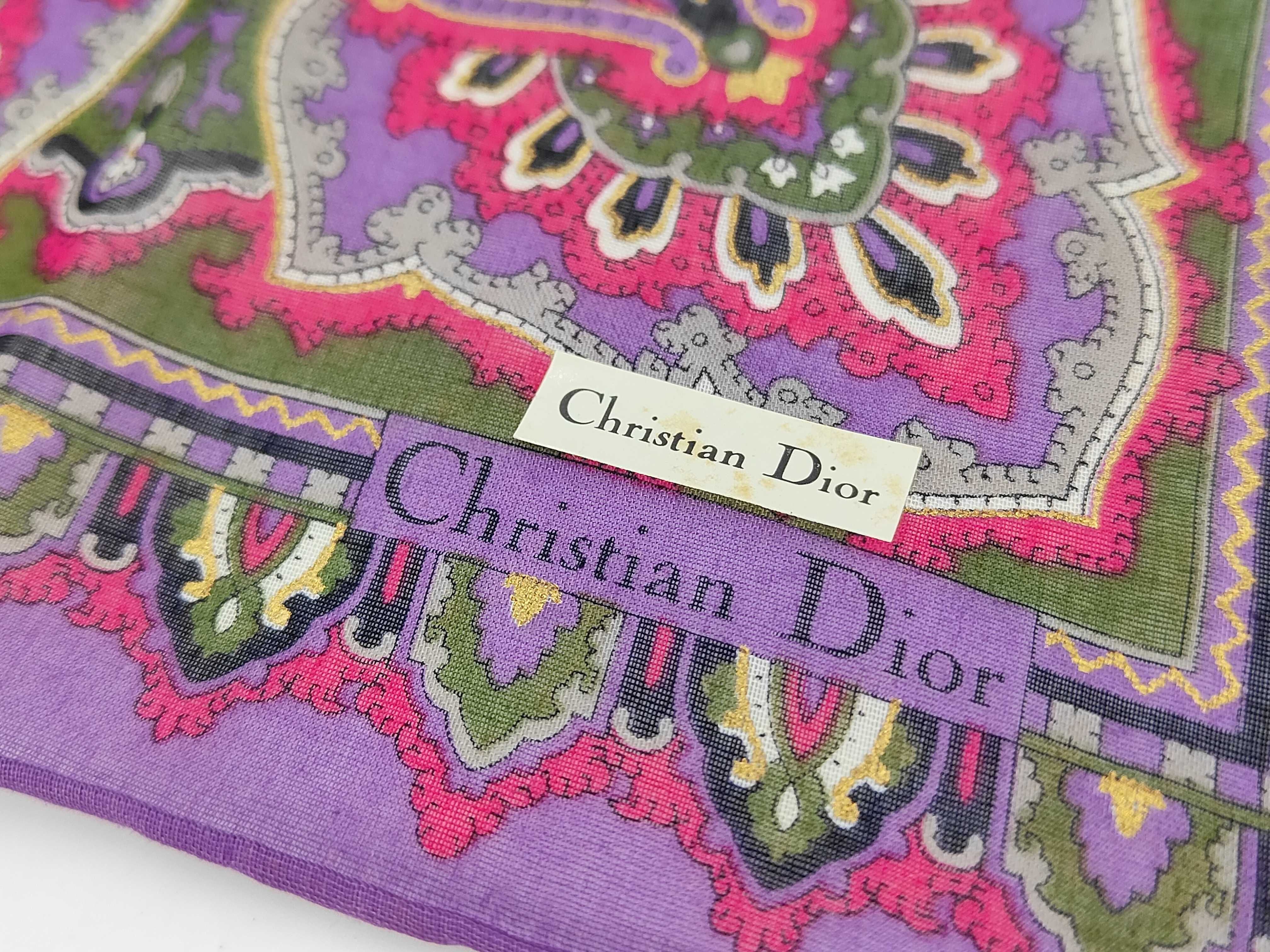 handkerchief scarf with sticker, floral houndstooth pattern, glitter, and other accessories. — view 3