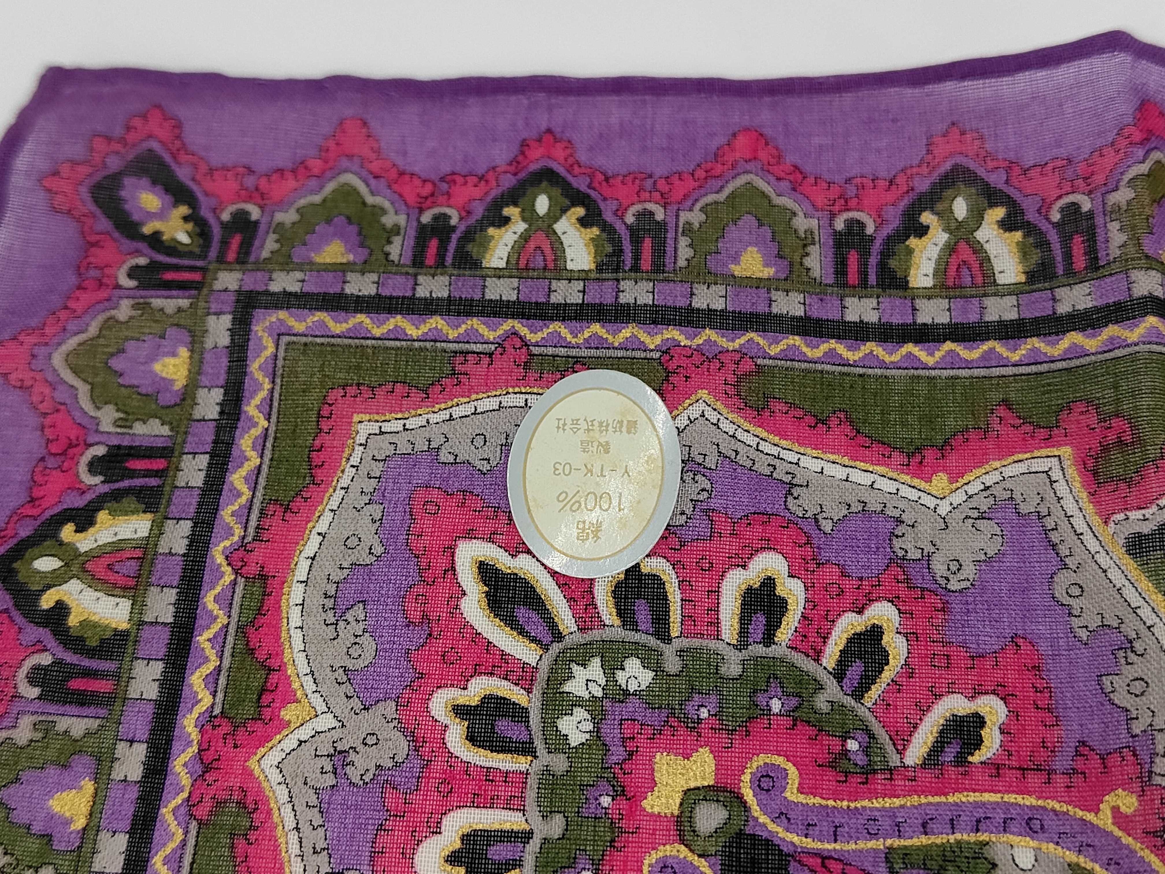 handkerchief scarf with sticker, floral houndstooth pattern, glitter, and other accessories. — view 5