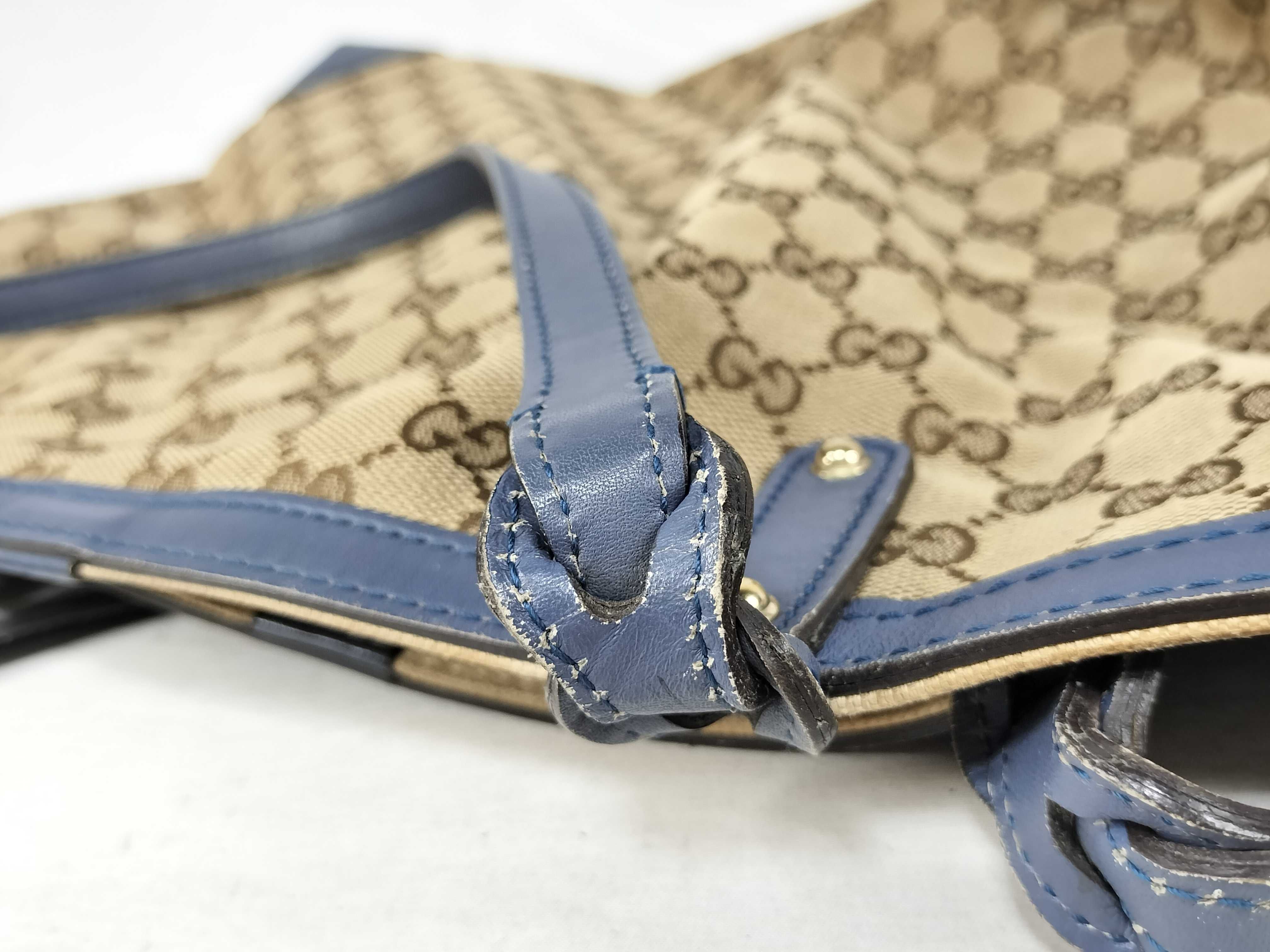 GG Canvas Tote Bag (Blue) — view 14