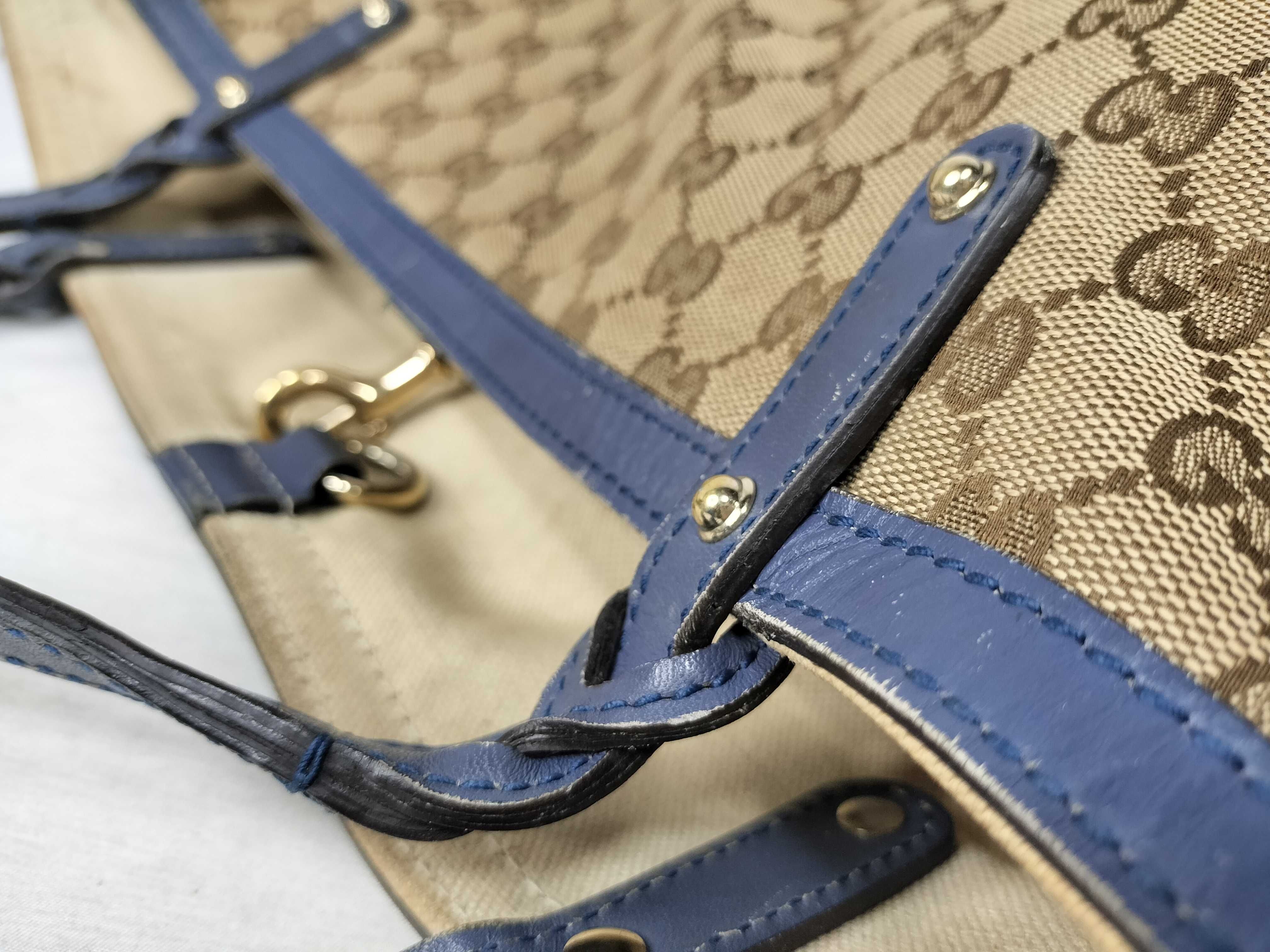 GG Canvas Tote Bag (Blue) — view 5