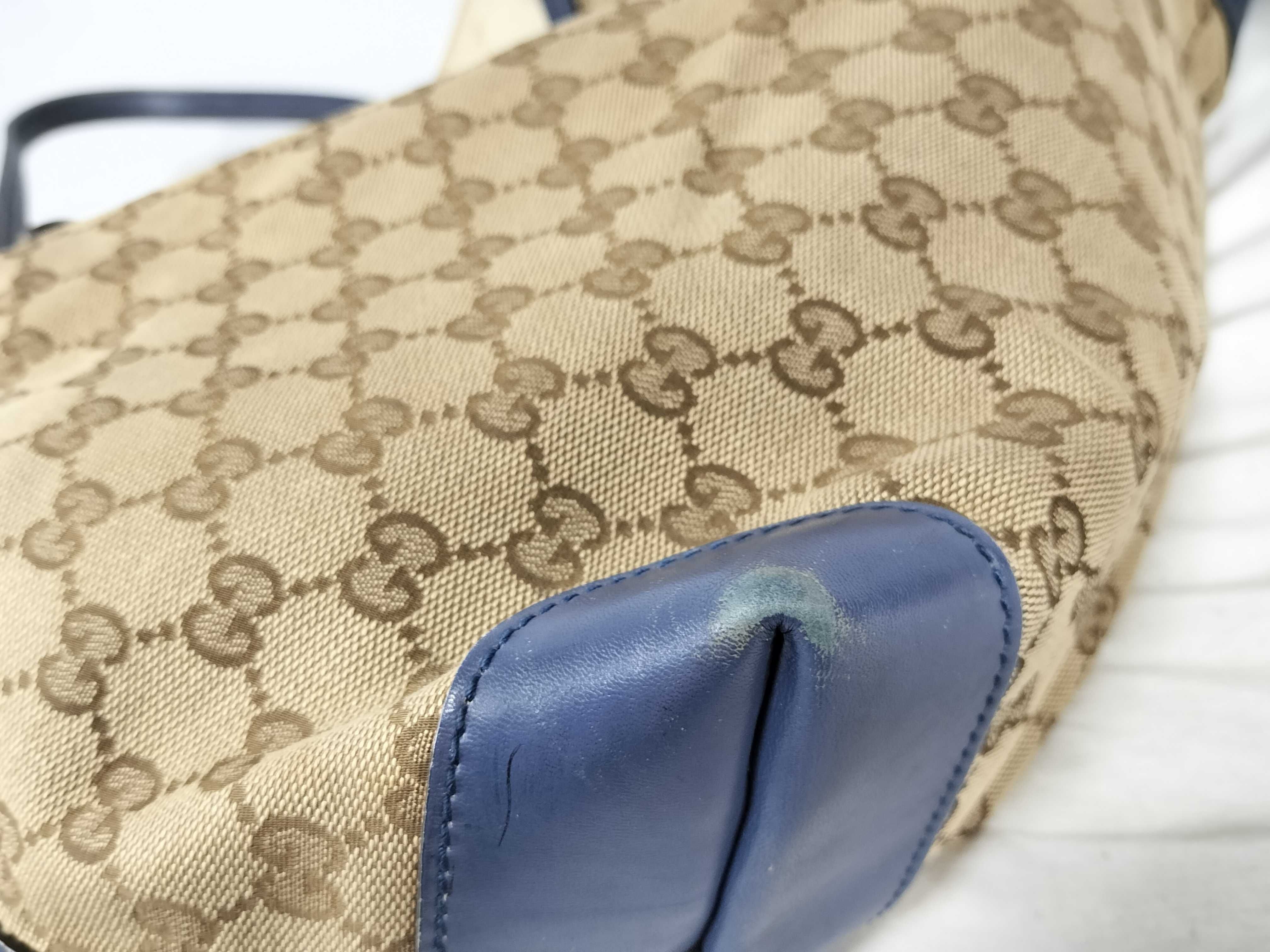 GG Canvas Tote Bag (Blue) — view 6