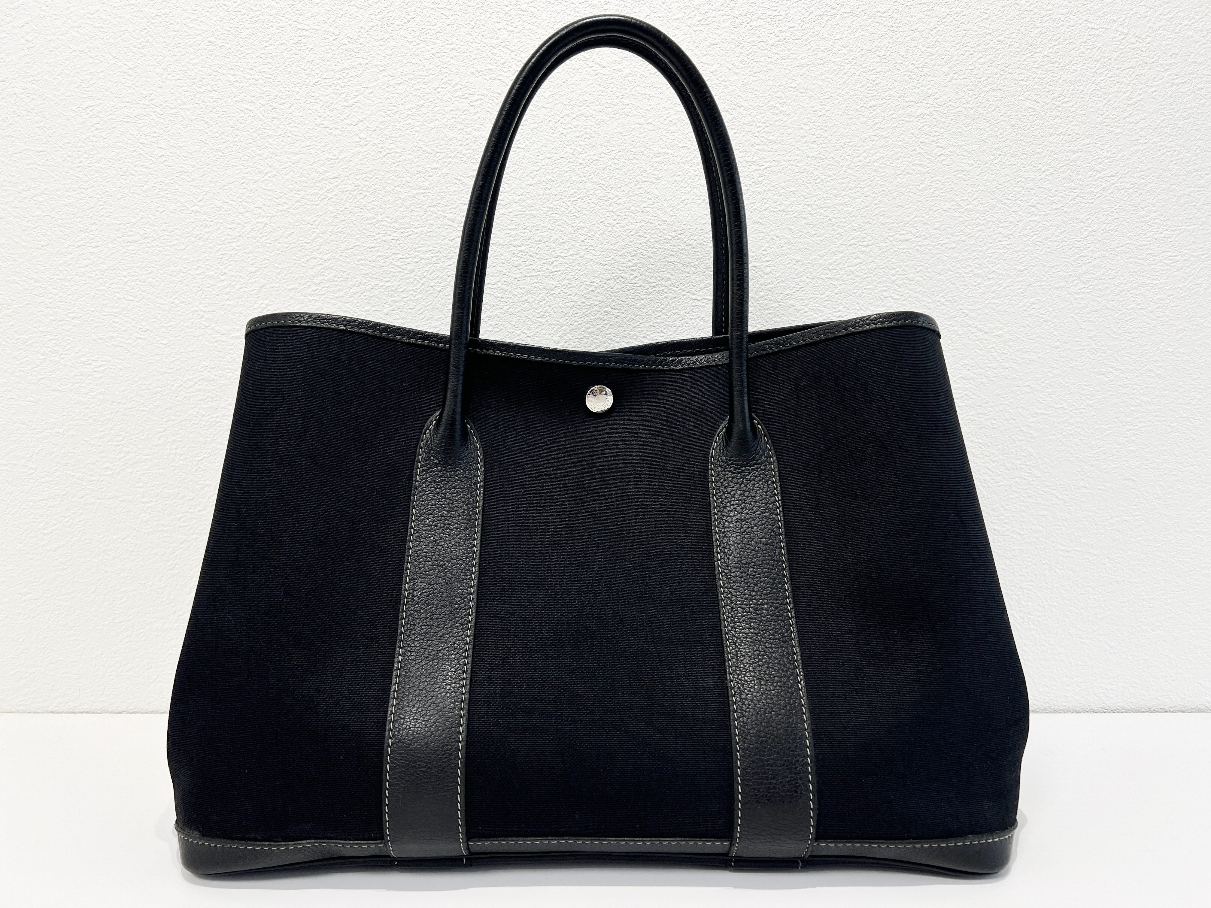 Garden Party PM ( G stamp) Leather Canvas Handbag Tote Bag — view 2