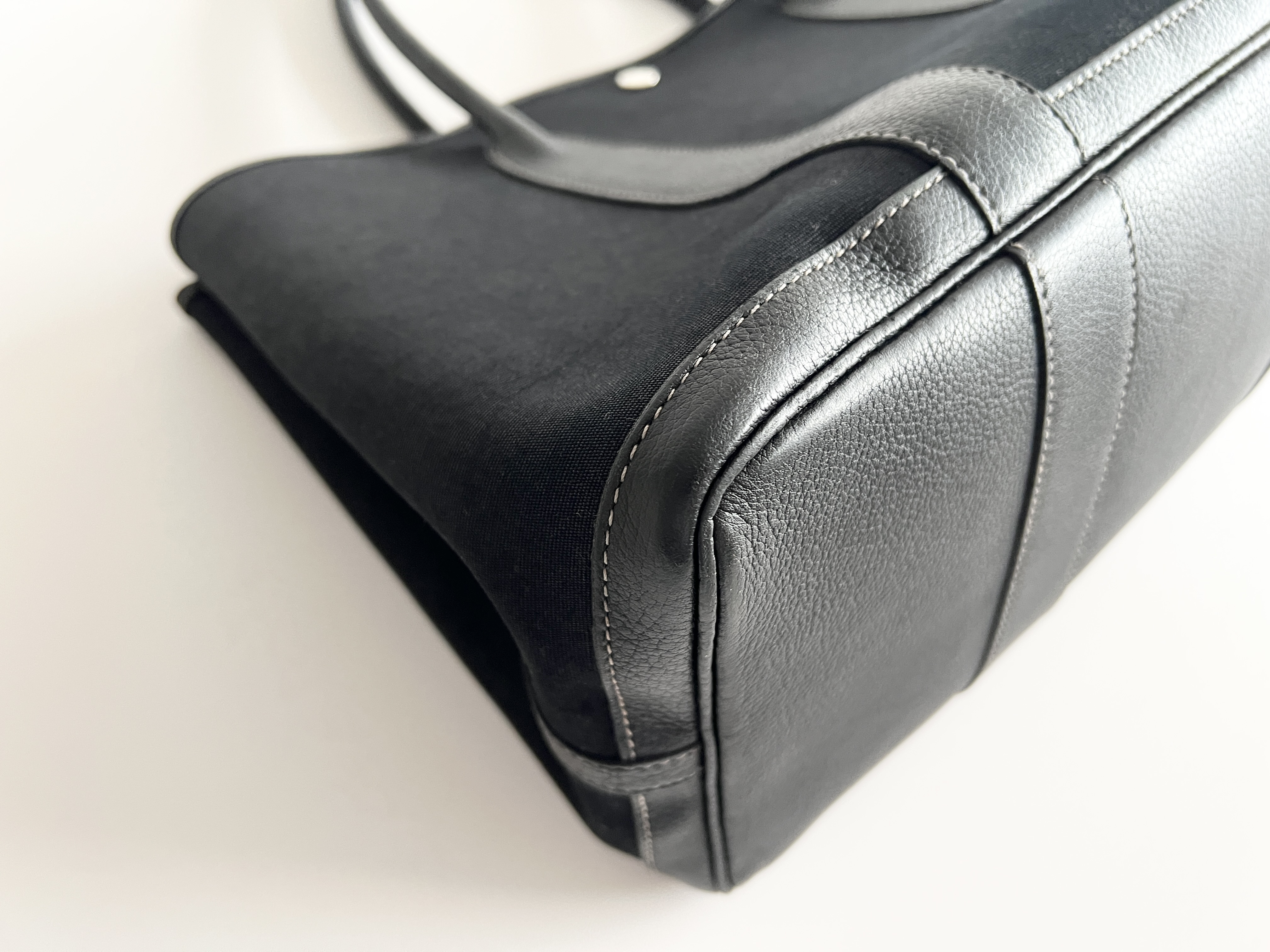Garden Party PM ( G stamp) Leather Canvas Handbag Tote Bag — view 7