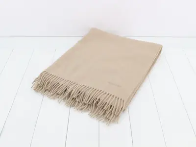 100% Cashmere Large Stole/Shawl with Fringe