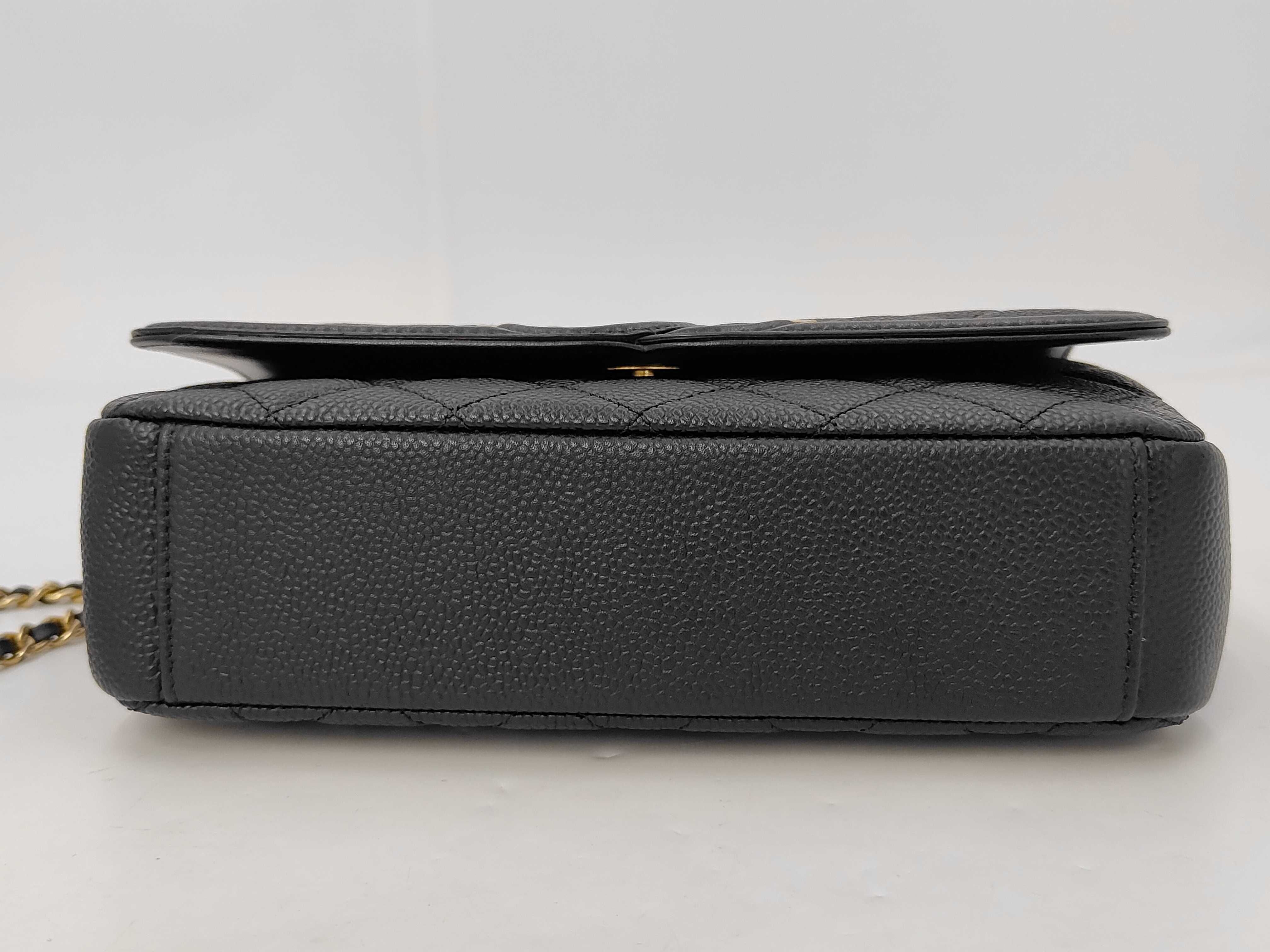 Black Quilted Calfskin Medium Filigree Shoulder Bag (No. 24) with Card — view 8
