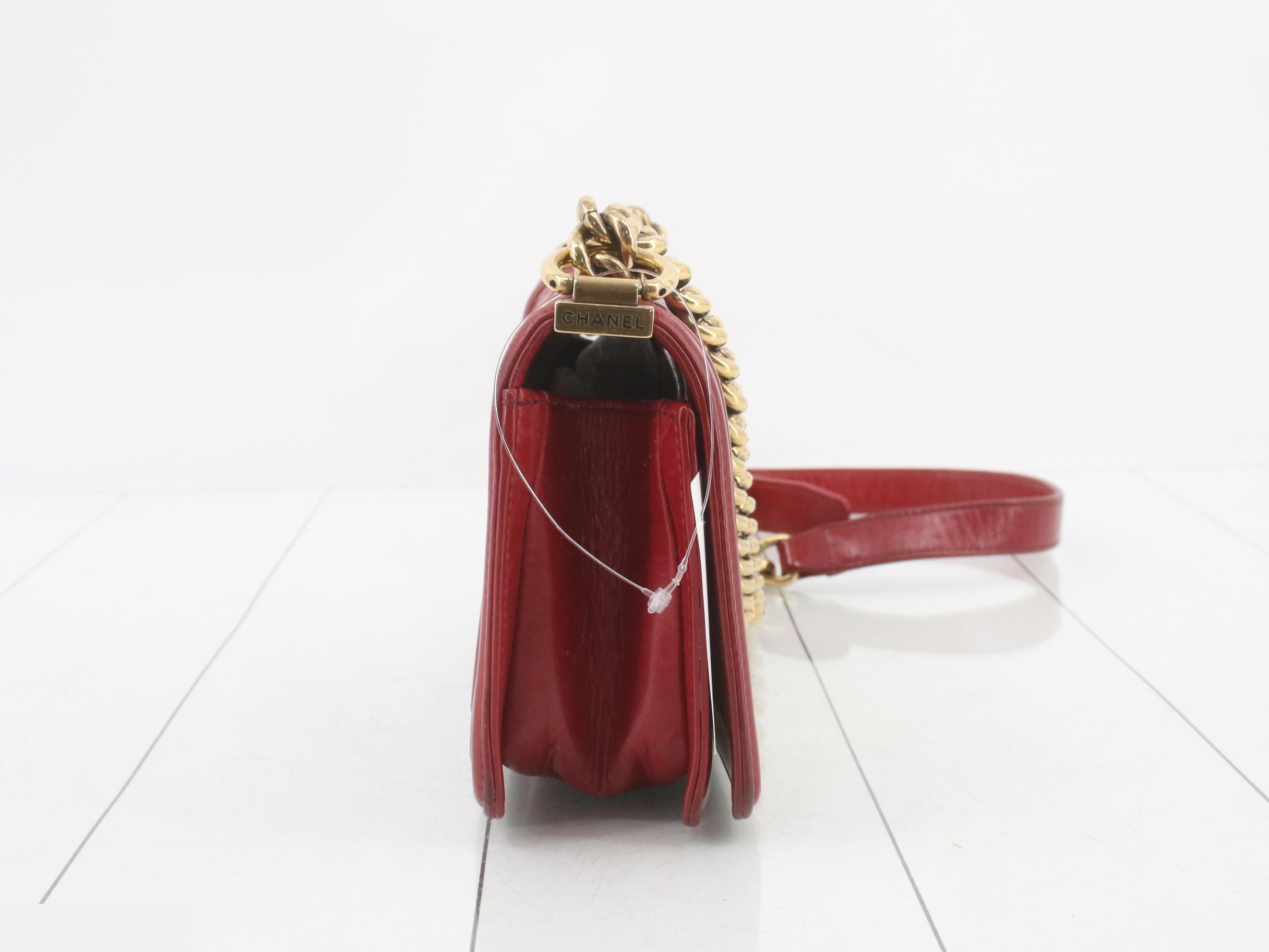Lambskin Boy Chanel Shoulder Bag with Seal Card — view 4