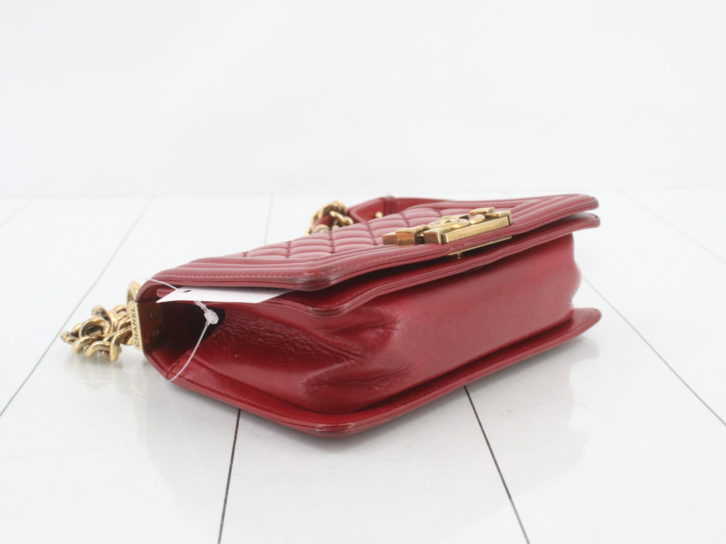 Lambskin Boy Chanel Shoulder Bag with Seal Card — view 5