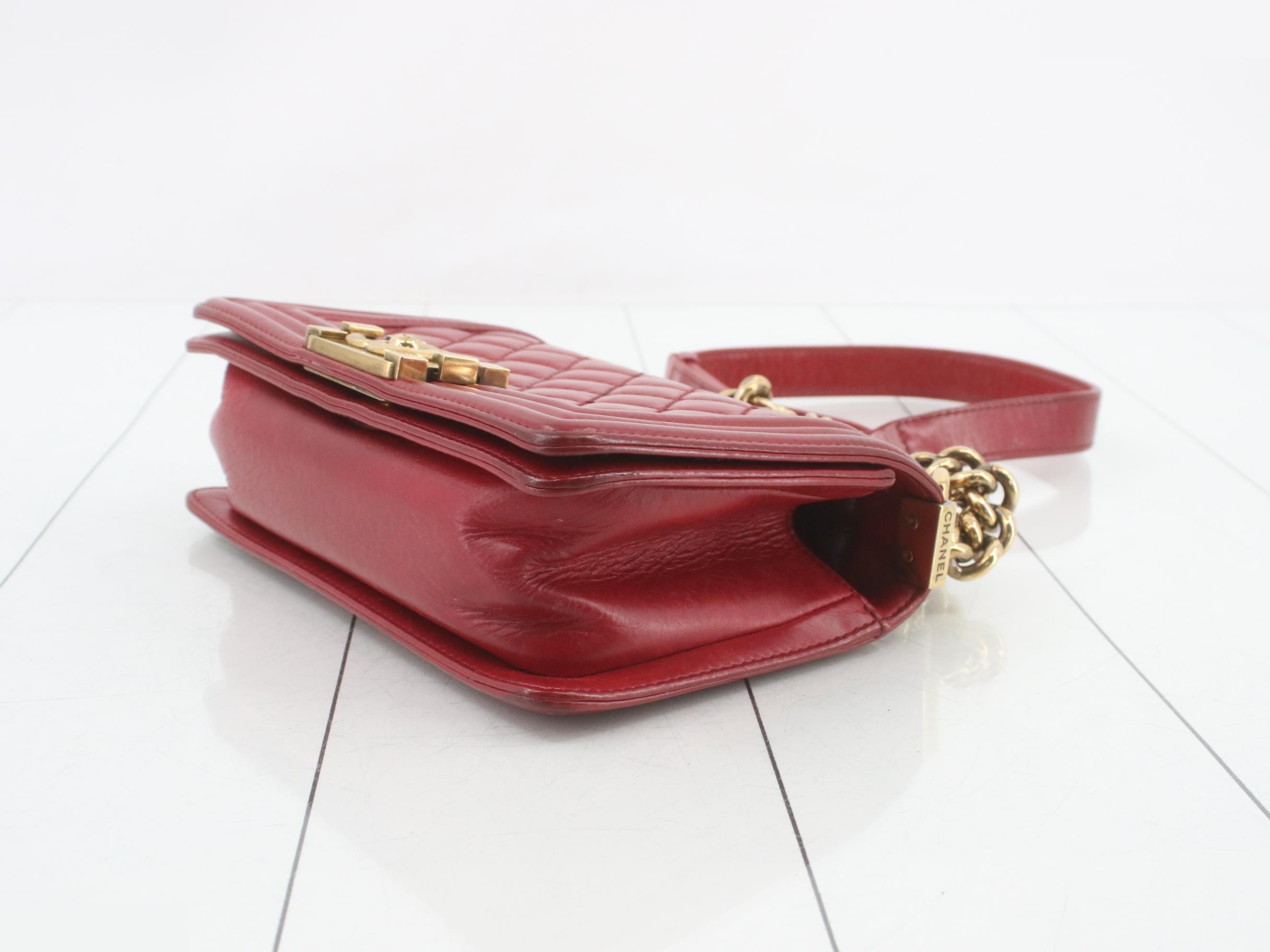 Lambskin Boy Chanel Shoulder Bag with Seal Card — view 6