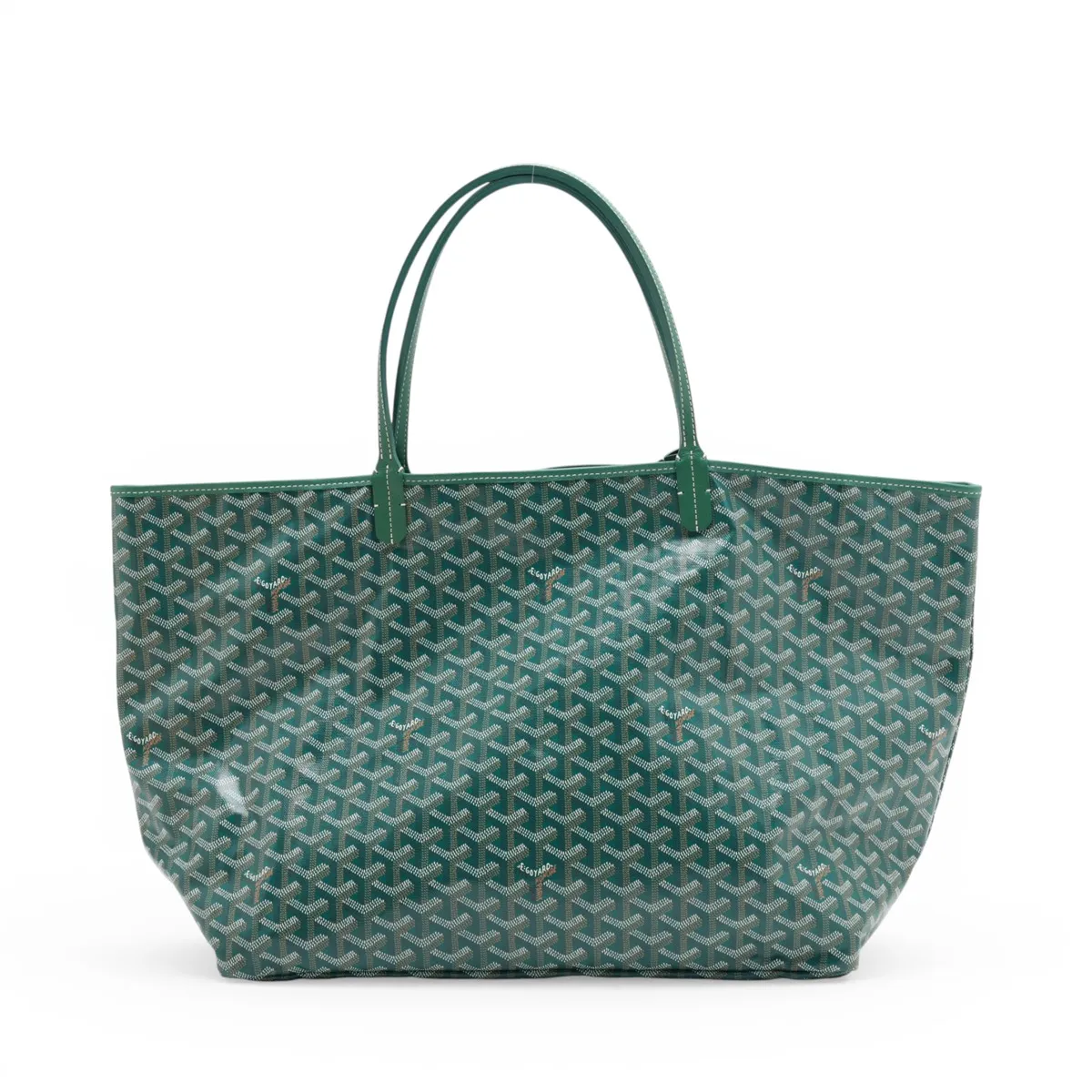 Saint Louis GM PVC x Leather Tote Bag, Green — view 2