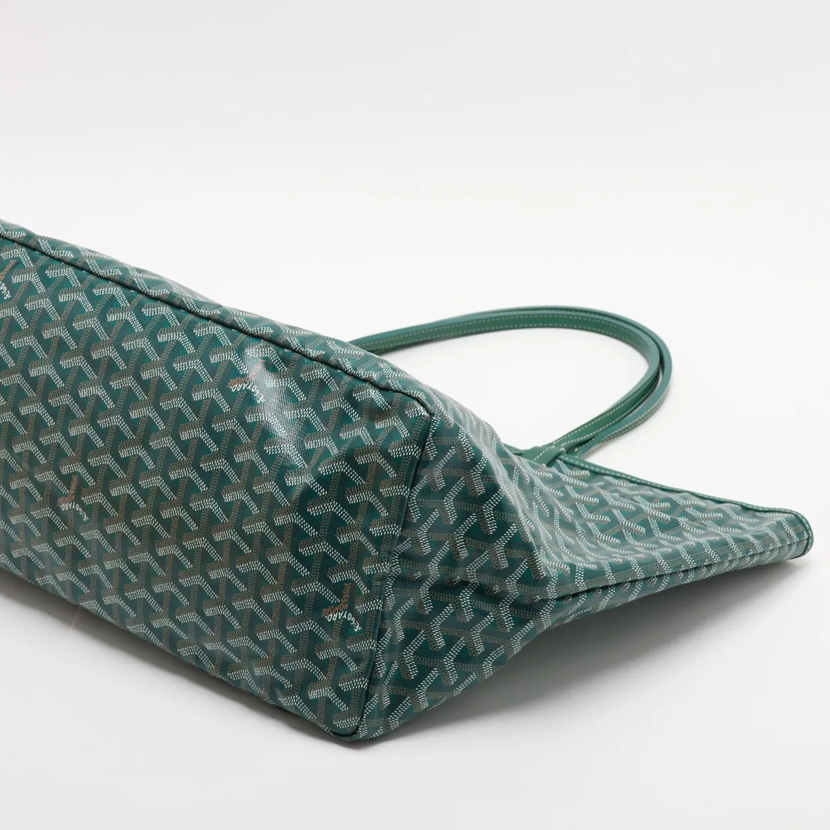 Saint Louis GM PVC x Leather Tote Bag, Green — view 3