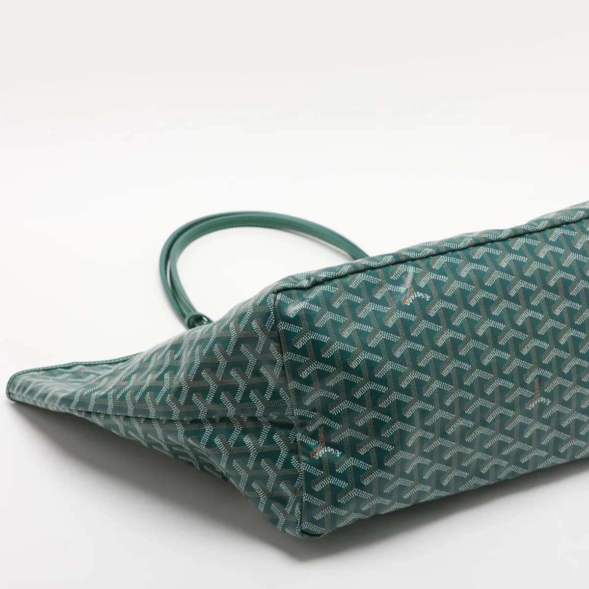 Saint Louis GM PVC x Leather Tote Bag, Green — view 4